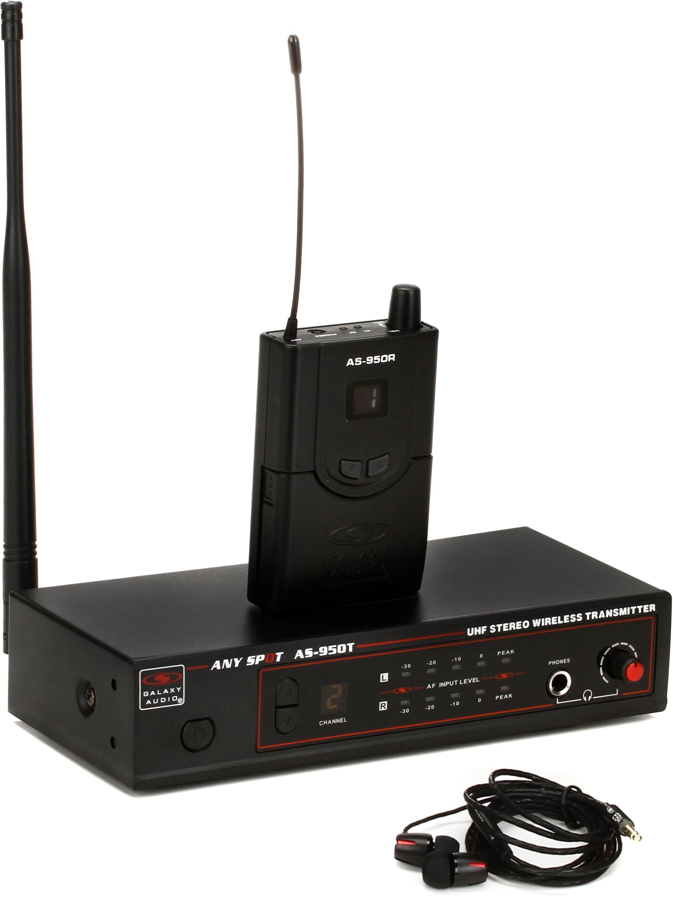Galaxy Audio AS-950 In-Ear Monitor System, 518-542 MHz Sweetwater