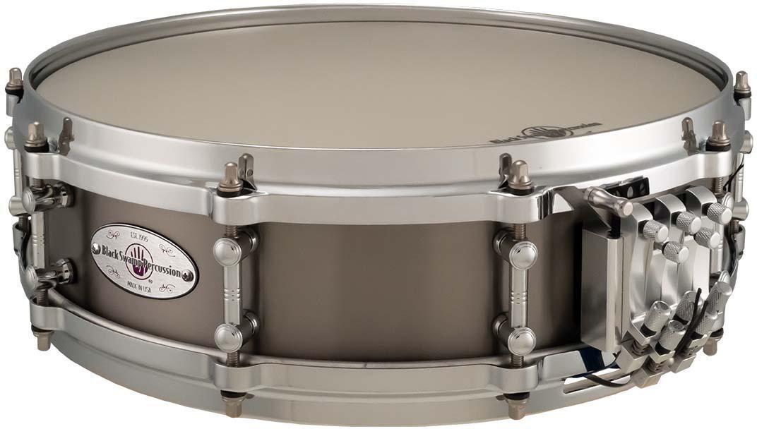 Black Swamp Percussion Mercury Multisonic Titanium Concert Snare Drum - 4  inch x 14 inch