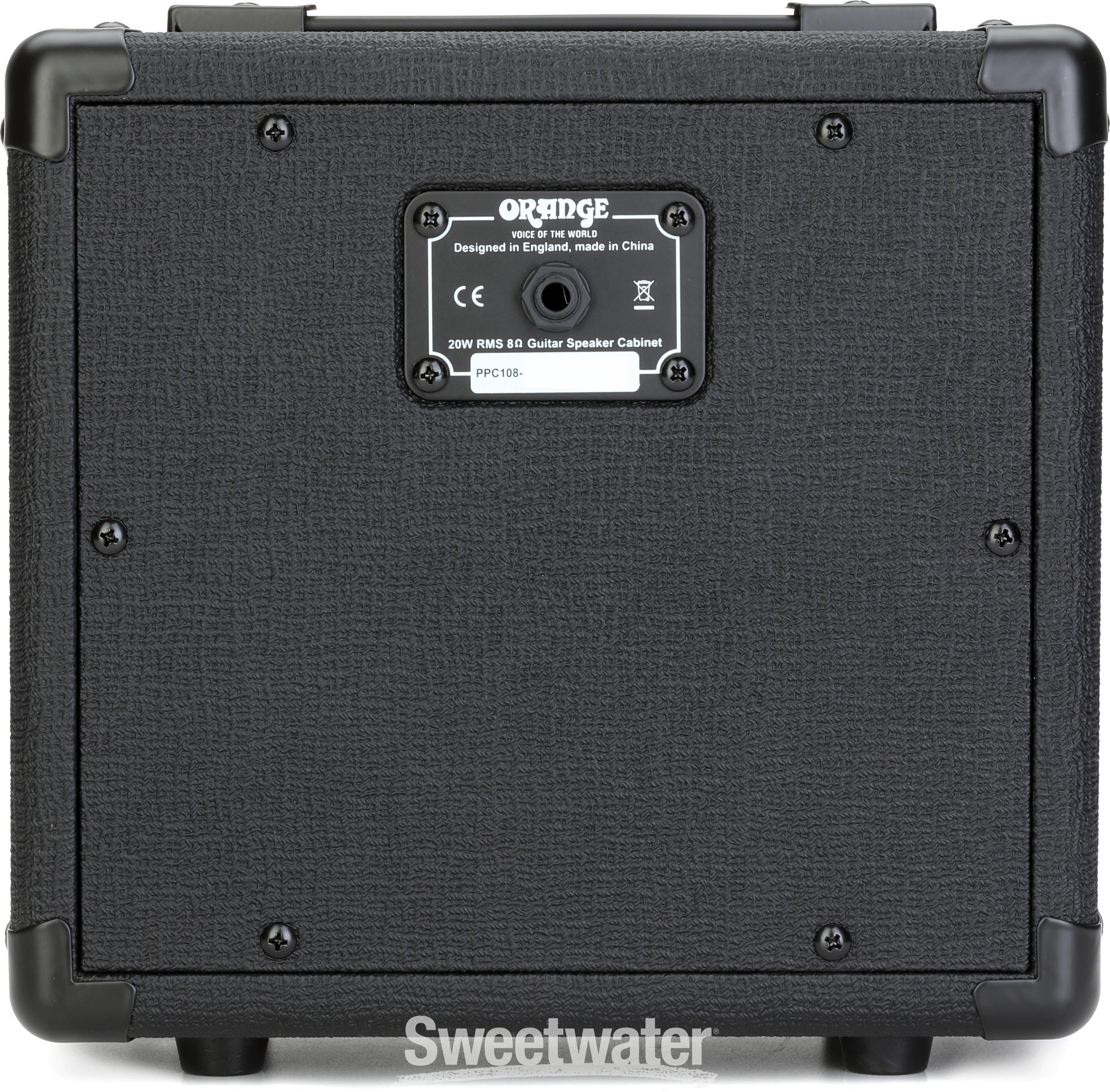 Orange PPC108 20-watt 1 x 8-inch Cabinet - Black | Sweetwater