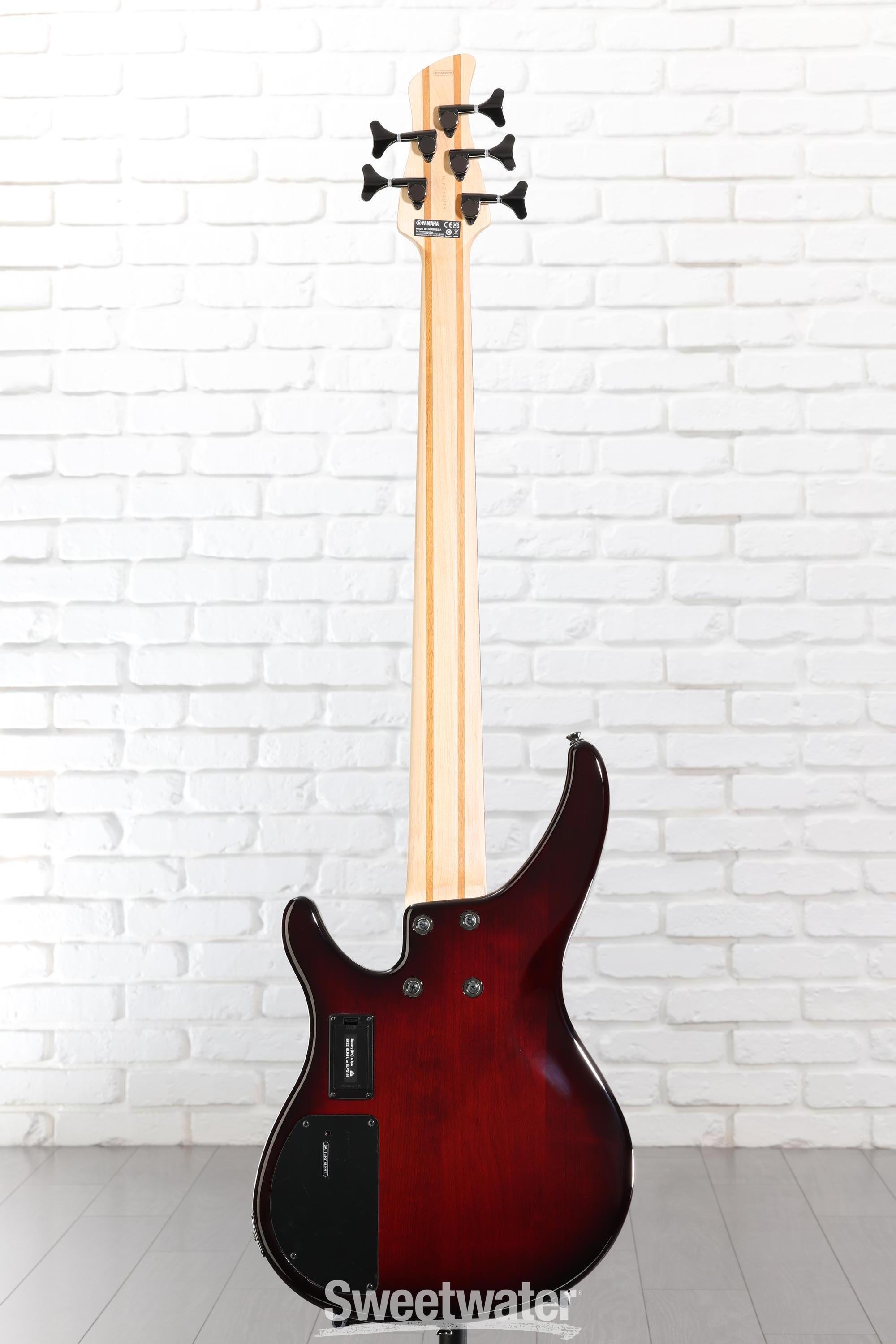 Yamaha TRBX605FM 5-string Bass Guitar - Dark Red Burst | Sweetwater