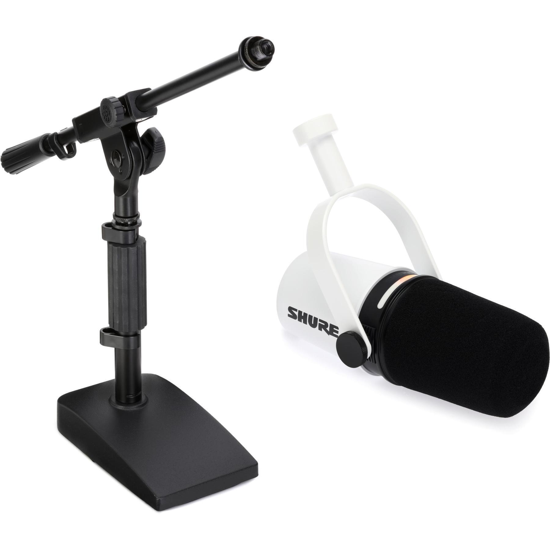 Shure MV7+ Hybrid Podcast Microphone - White | Sweetwater