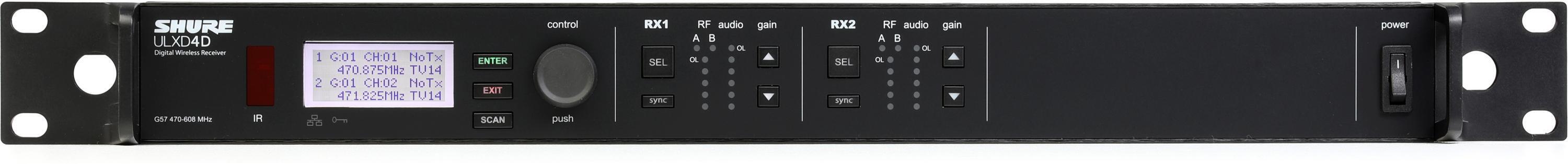 Shure UR4D+ - H4 Band, 518 - 578 MHz | Sweetwater