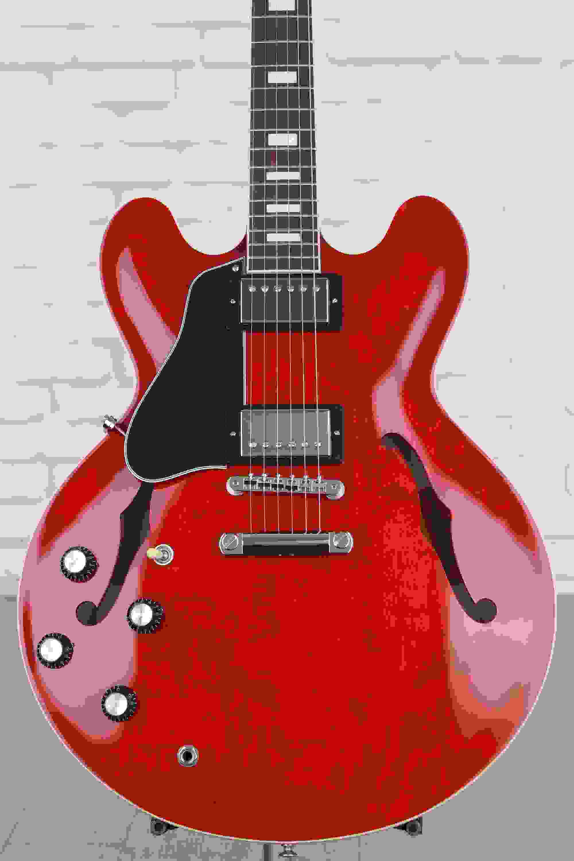 Gibson Es 335 Figured Left Handed Semi Hollowbody Electric Guitar Sixties Cherry Sweetwater