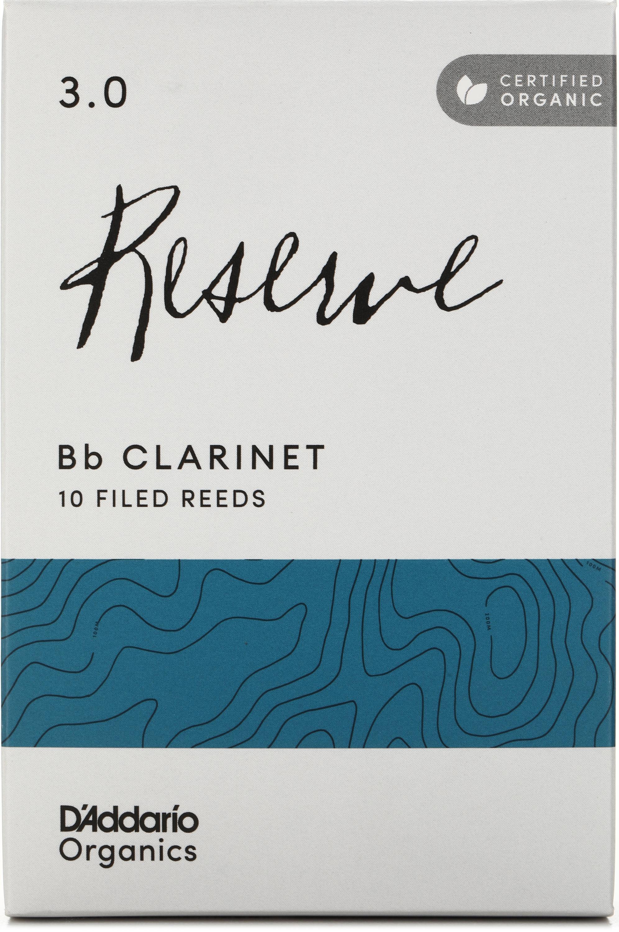 Photo of D'Addario Organics Reserve Bb Clarinet Reeds - 3.0 (10-pack)
