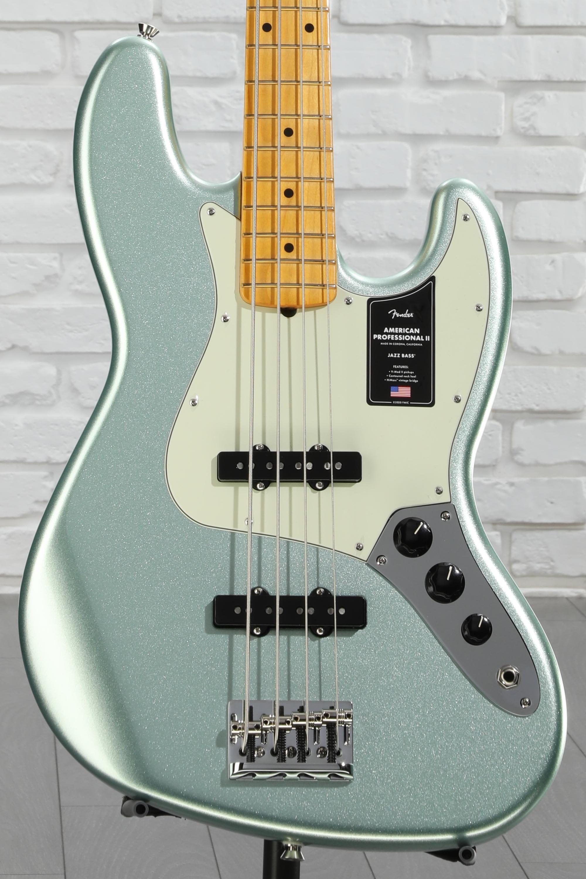 Fender American Professional II Jazz Bass - Mystic Surf Green with