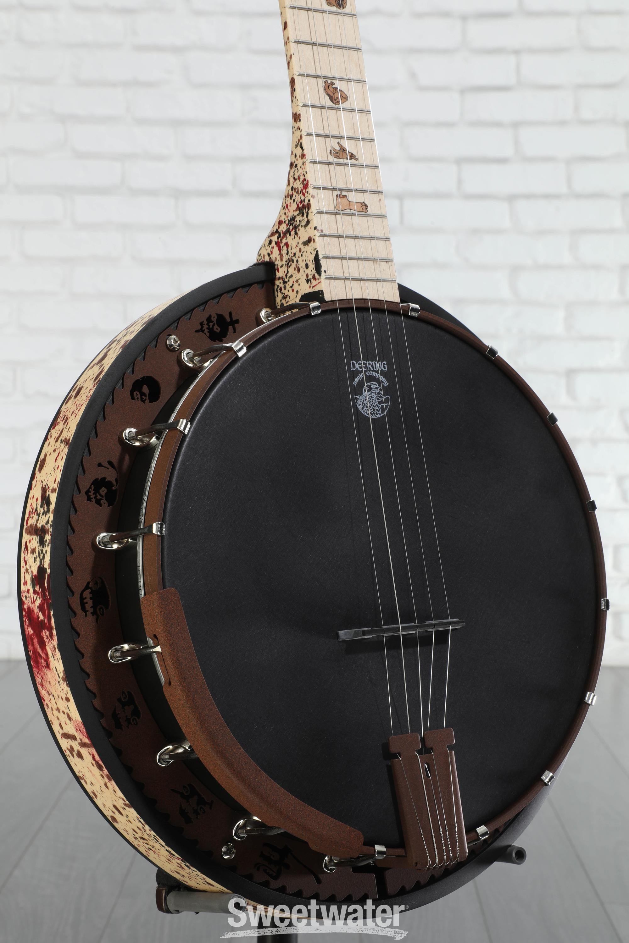 Deering Goodtime Zombie Killer III 5-string Banjo - Blood Splattered Blonde
