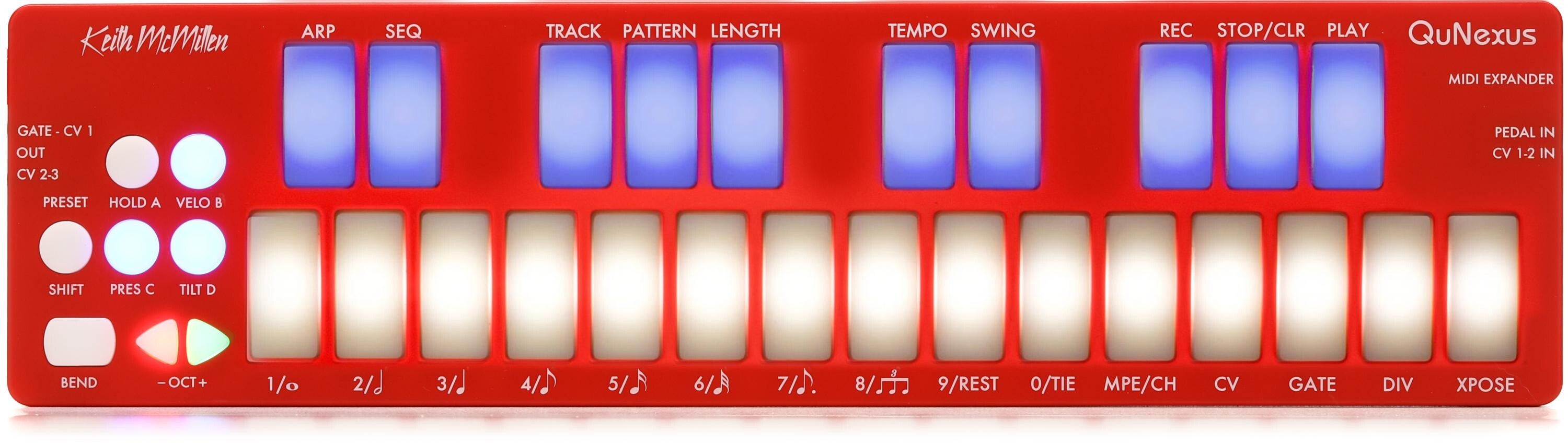 Keith McMillen Instruments QuNexus Keyboard Controller (Red 