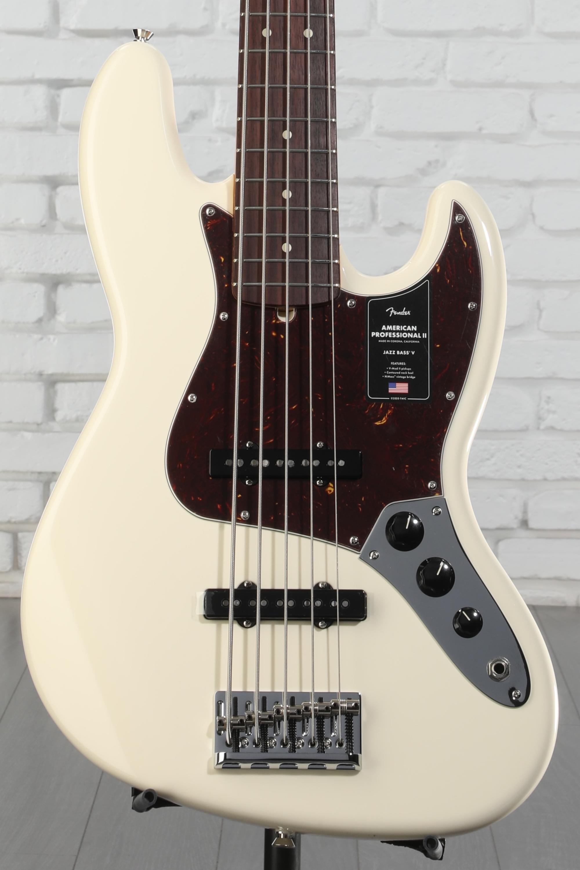 Fender American Professional II Jazz Bass V - Olympic White