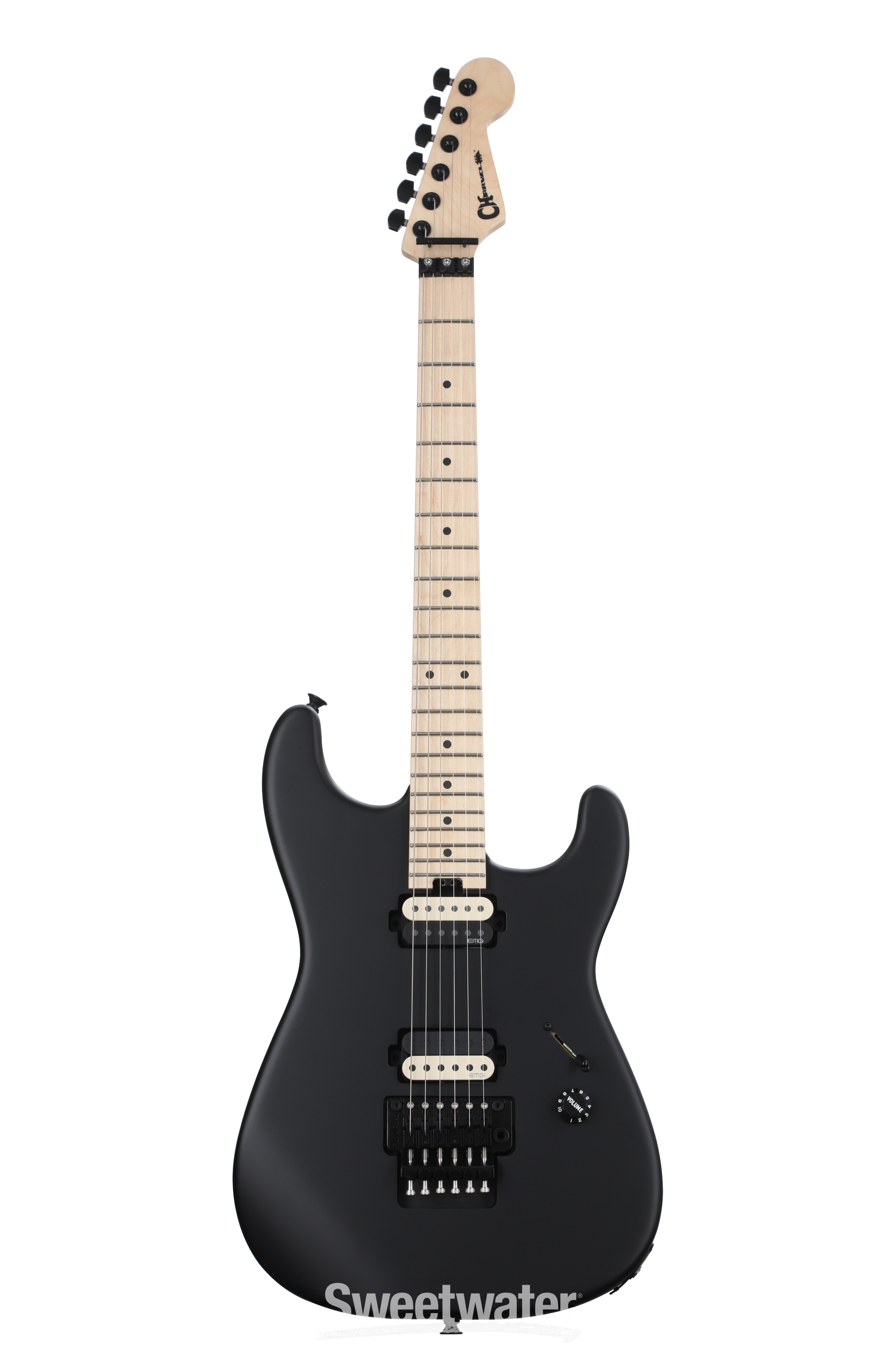 Charvel Jim Root Signature Pro-Mod San Dimas Style 1 HH FR M Electric  Guitar - Satin Black | Sweetwater