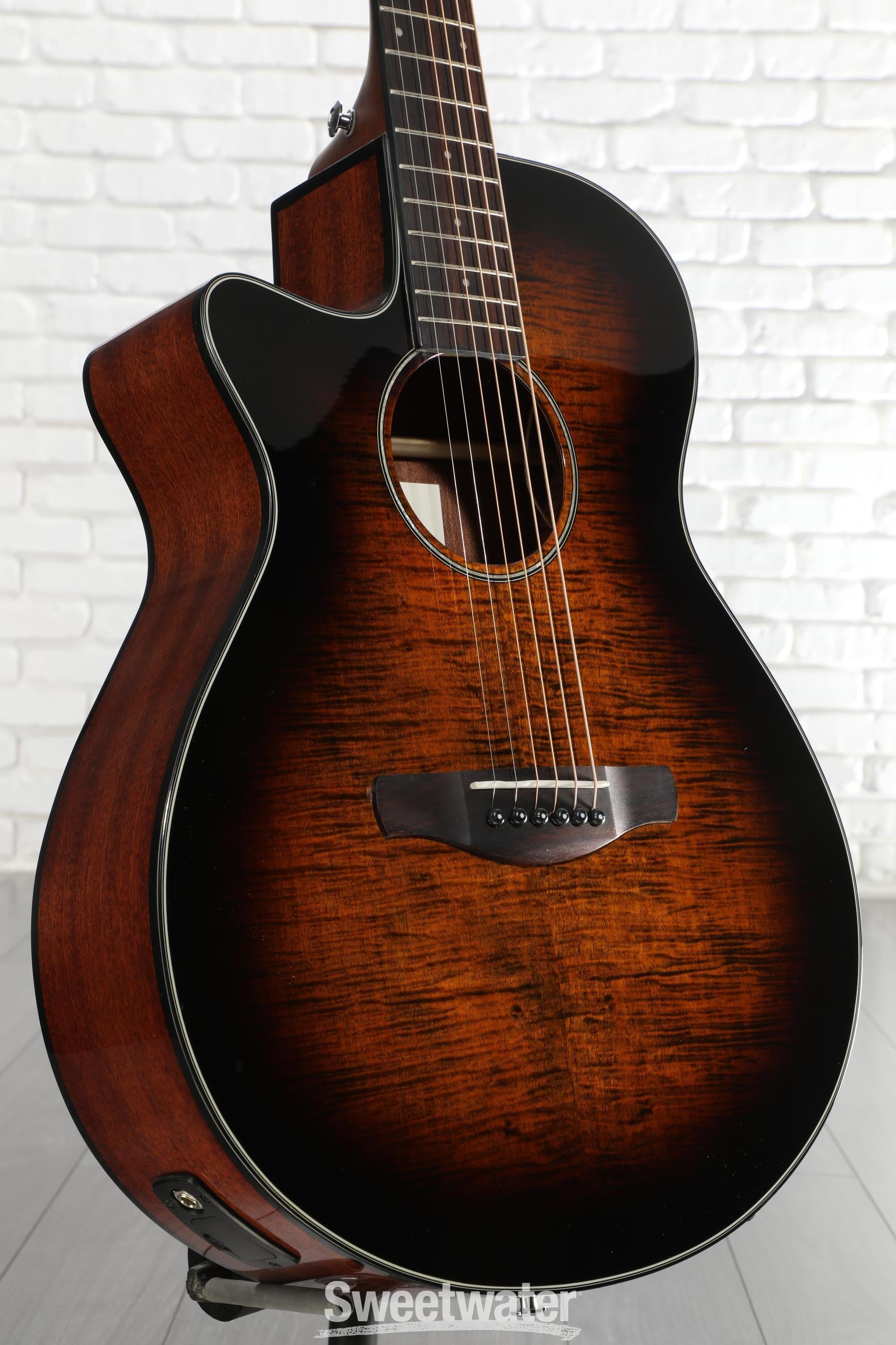 Photo of Ibanez AEG70L Left-Handed Acoustic-Electric Guitar - Tiger Burst High Gloss