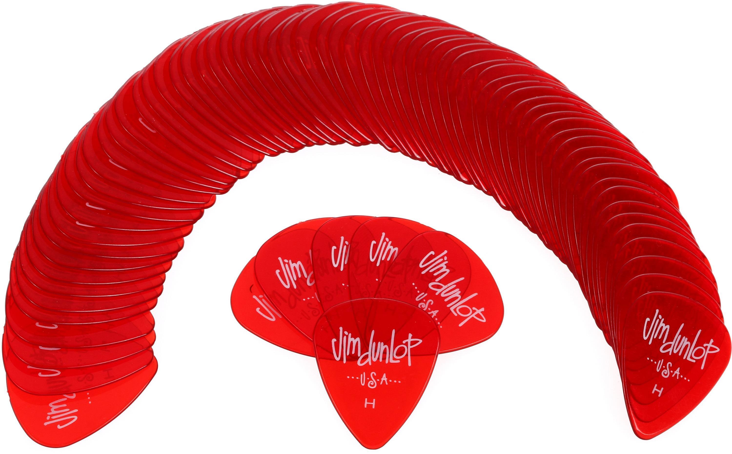 Photo of Dunlop Gels Guitar Picks Red Heavy 72-pack