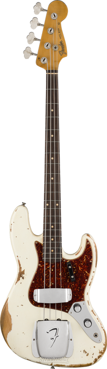 Fender Custom Shop 1960 Jazz Bass Heavy Relic - Aged Olympic White