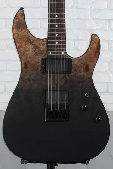 Schecter C-1 Standard Electric Guitar - Black Fade Burst Burl
