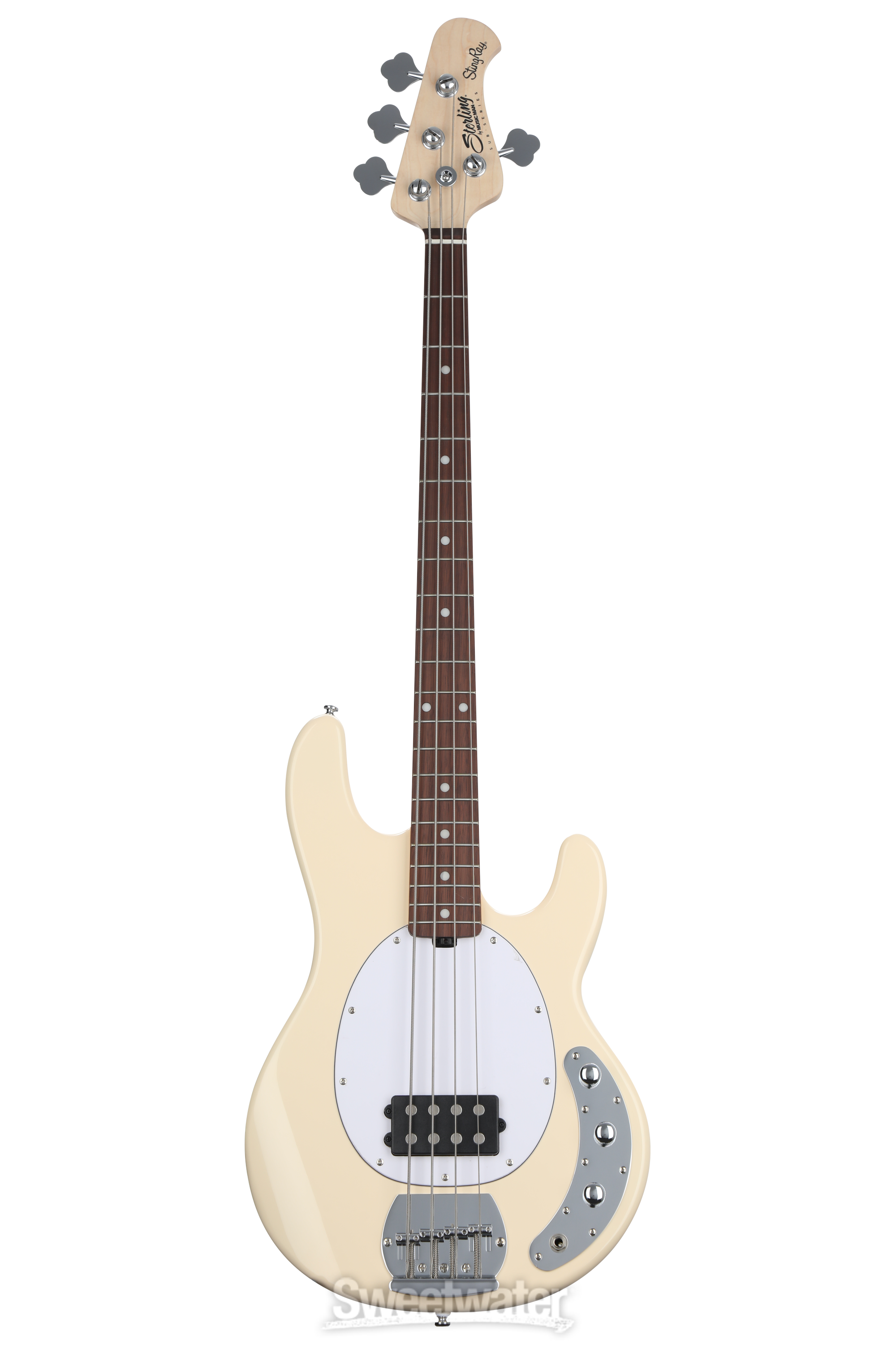 Sterling By Music Man StingRay RAY4 Bass Guitar - Vintage Cream Sterling By Music Man StingRay RAY4 Bass Guitar - Vintage Cream
