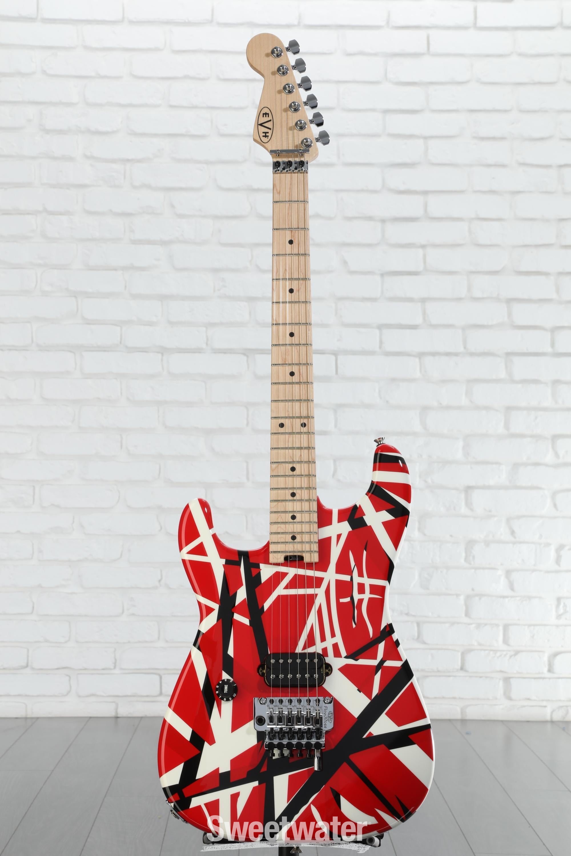 EVH Striped Series Left-Handed - Red w/ Black Stripes
