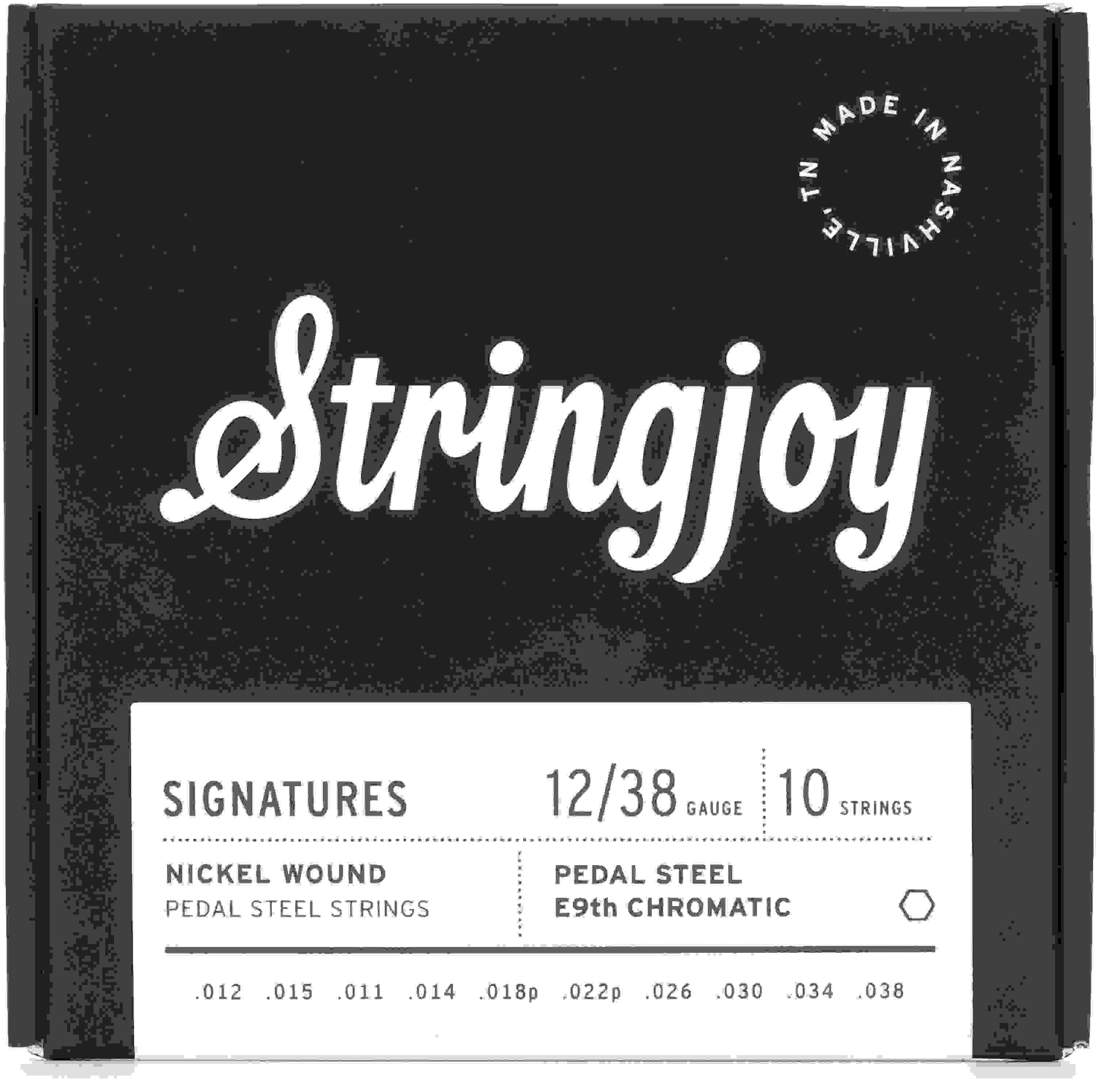 Stringjoy Signatures Nickel-wound Pedal Steel E9th Guitar Strings - .012 - .038