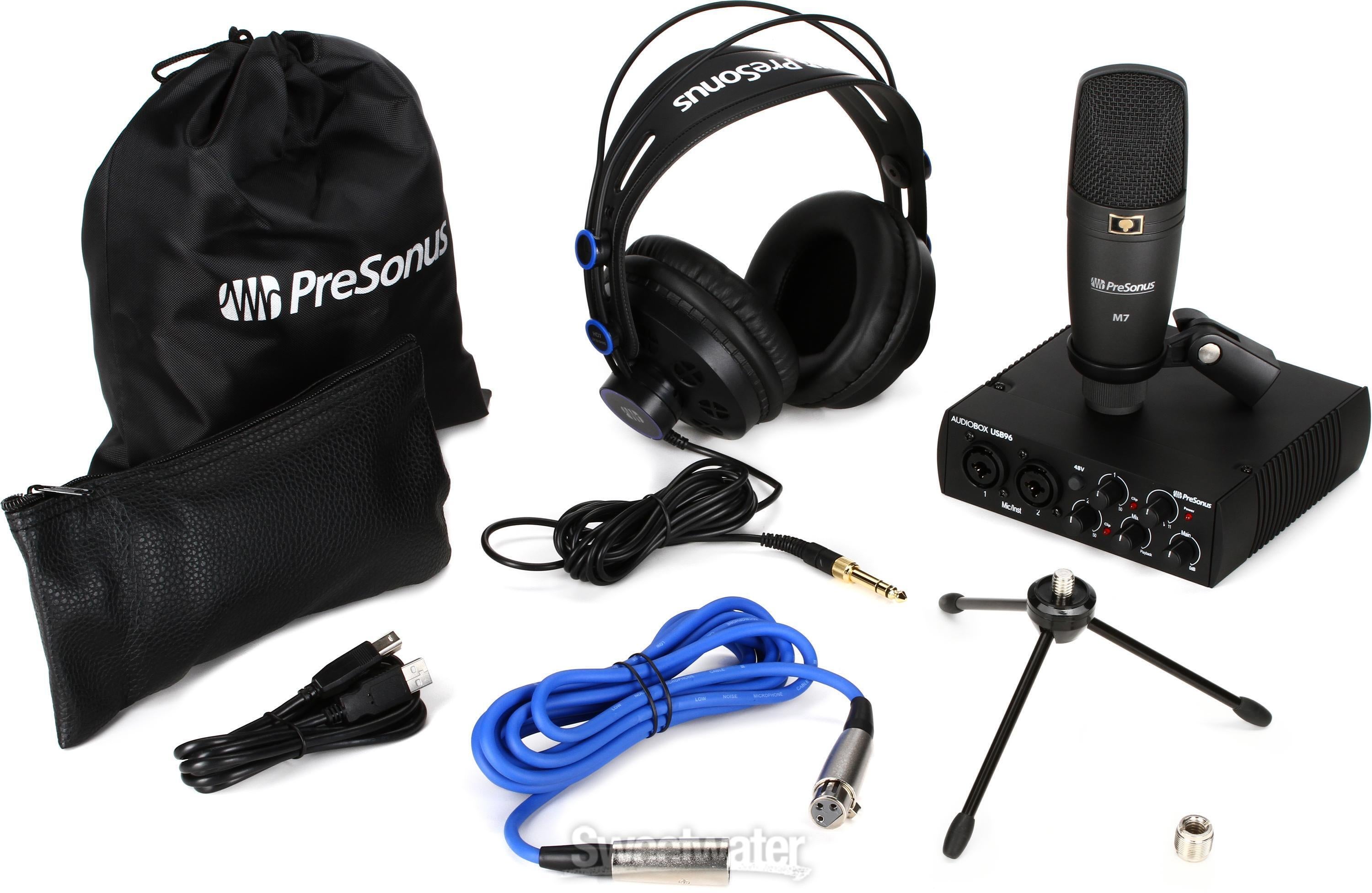 PreSonus AudioBox 96 Studio Hardware and Software Recording Bundle