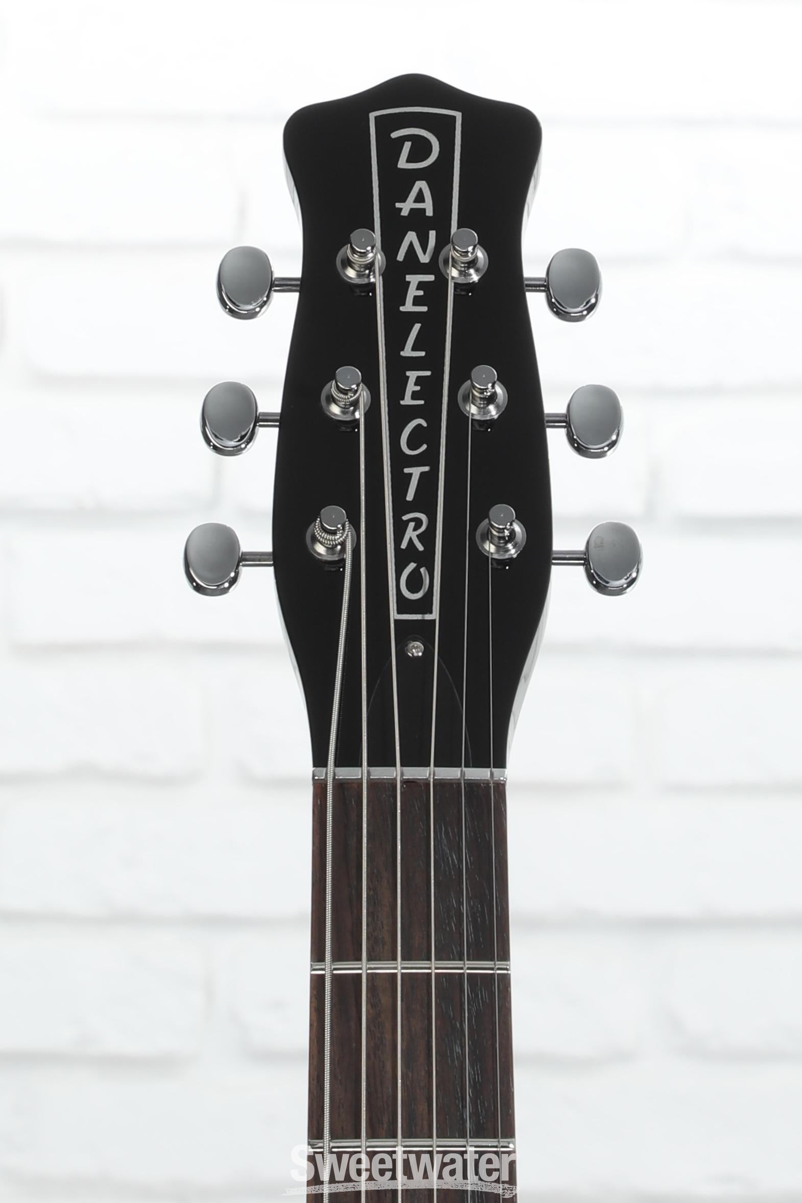 Danelectro Fifty Niner Semi-hollowbody Baritone Electric Guitar - Black Top