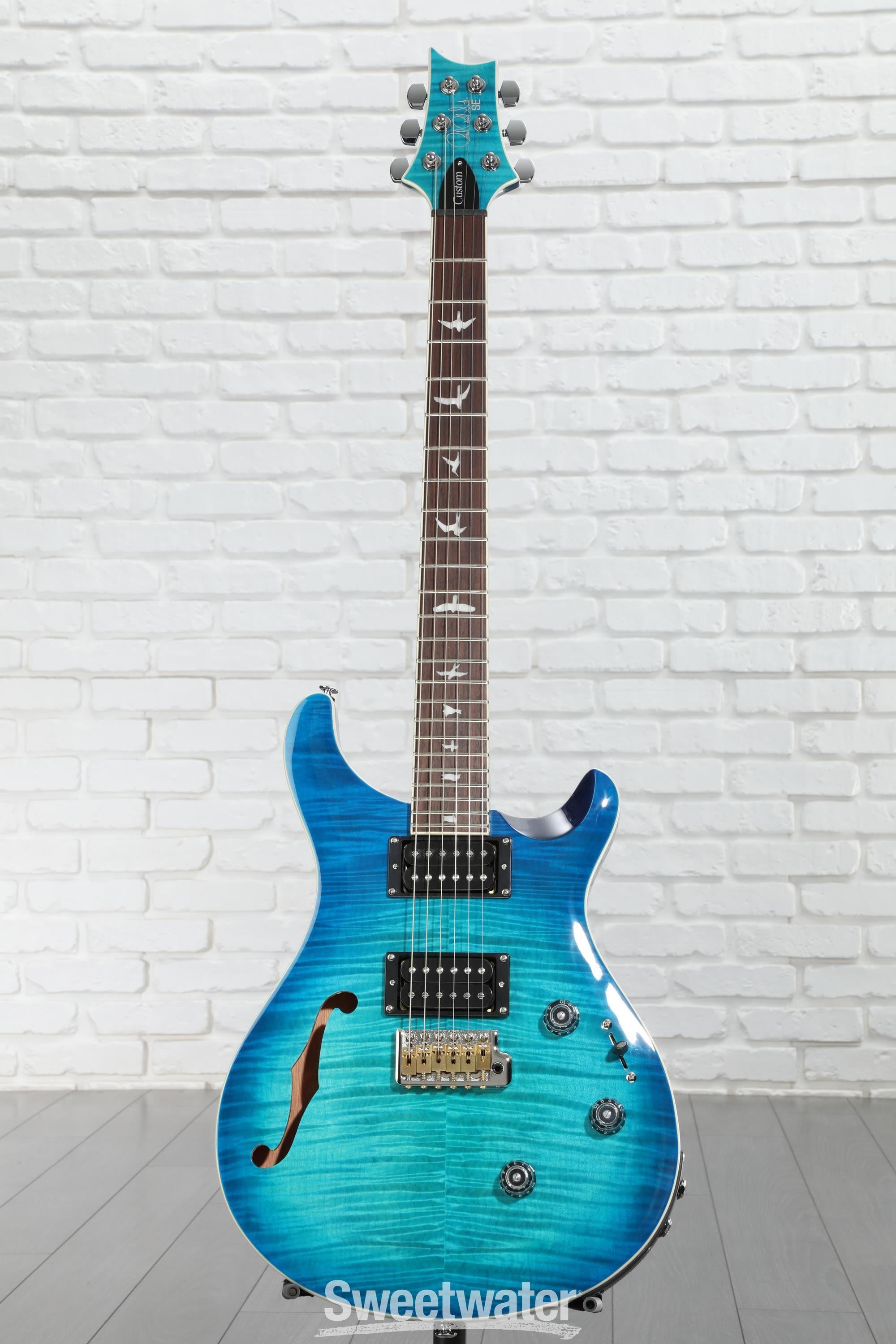 PRS SE Custom 24 Semi-Hollow Piezo Electric Guitar - Lake