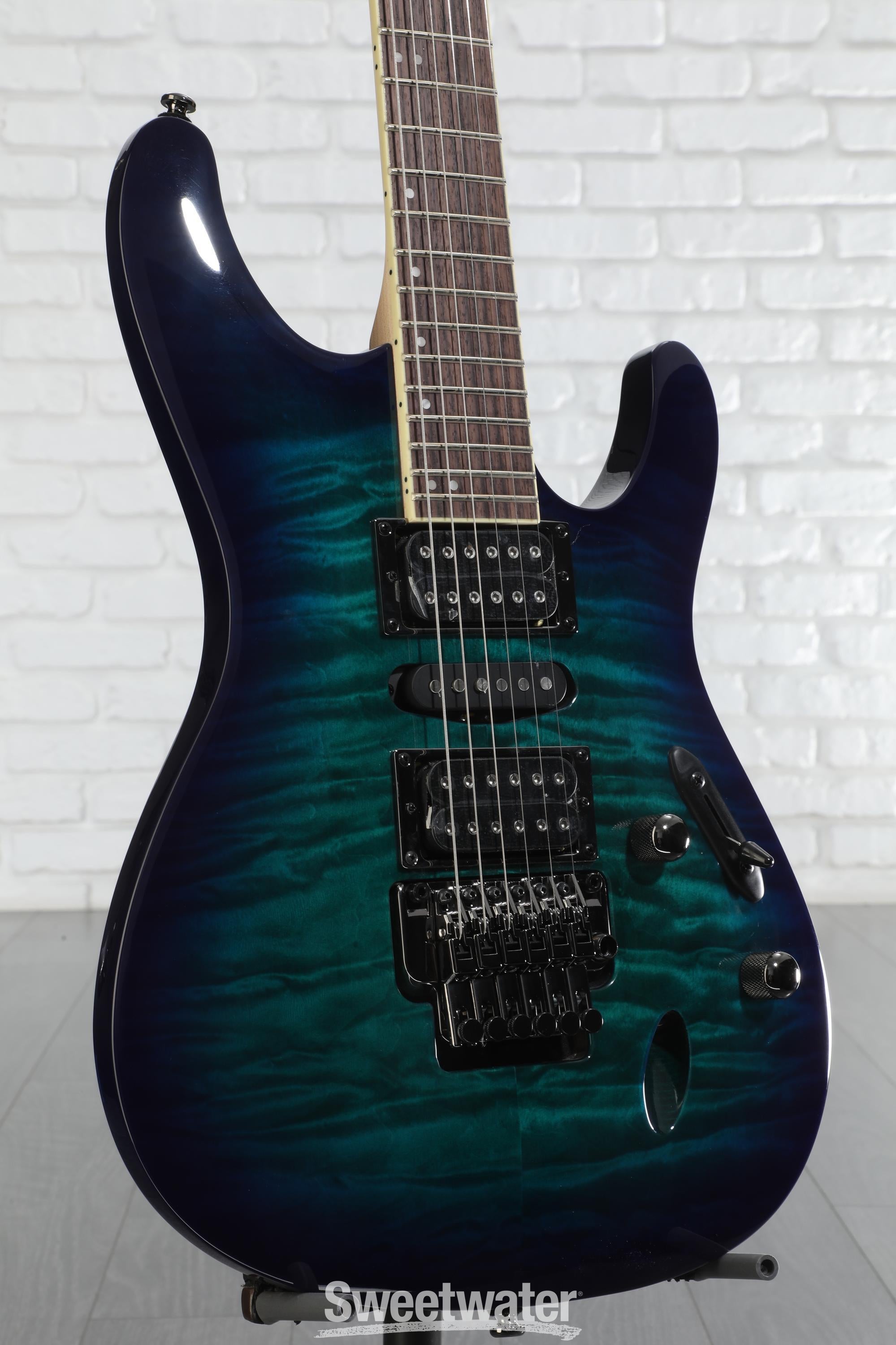 Ibanez S670QM Electric Guitar - Sapphire Blue