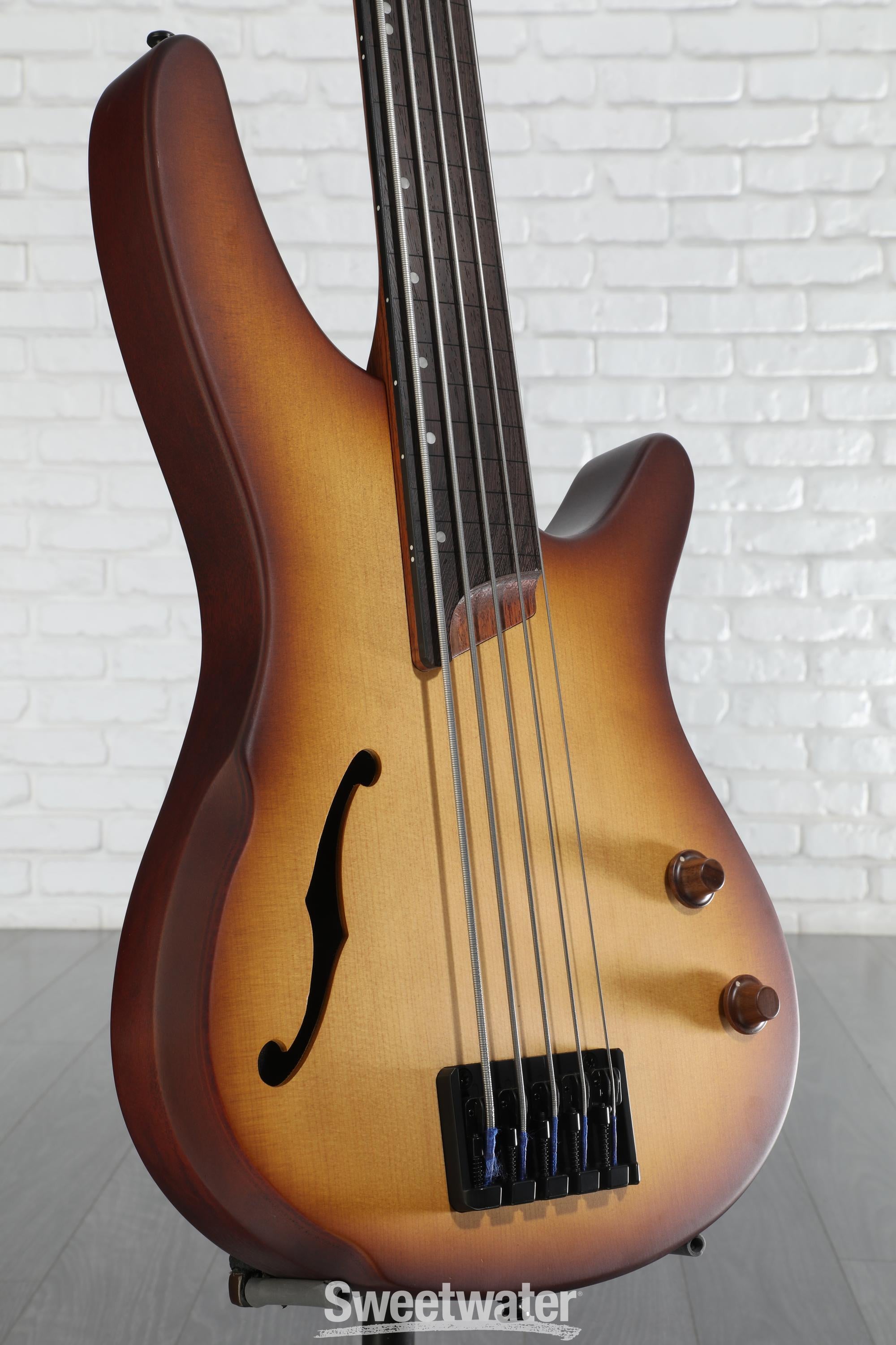 Ibanez SRH505F 5弦 フレットレスベース　5弦べース Ibanez SRH505F Fretless Bass Guitar - Natural Browned Burst
