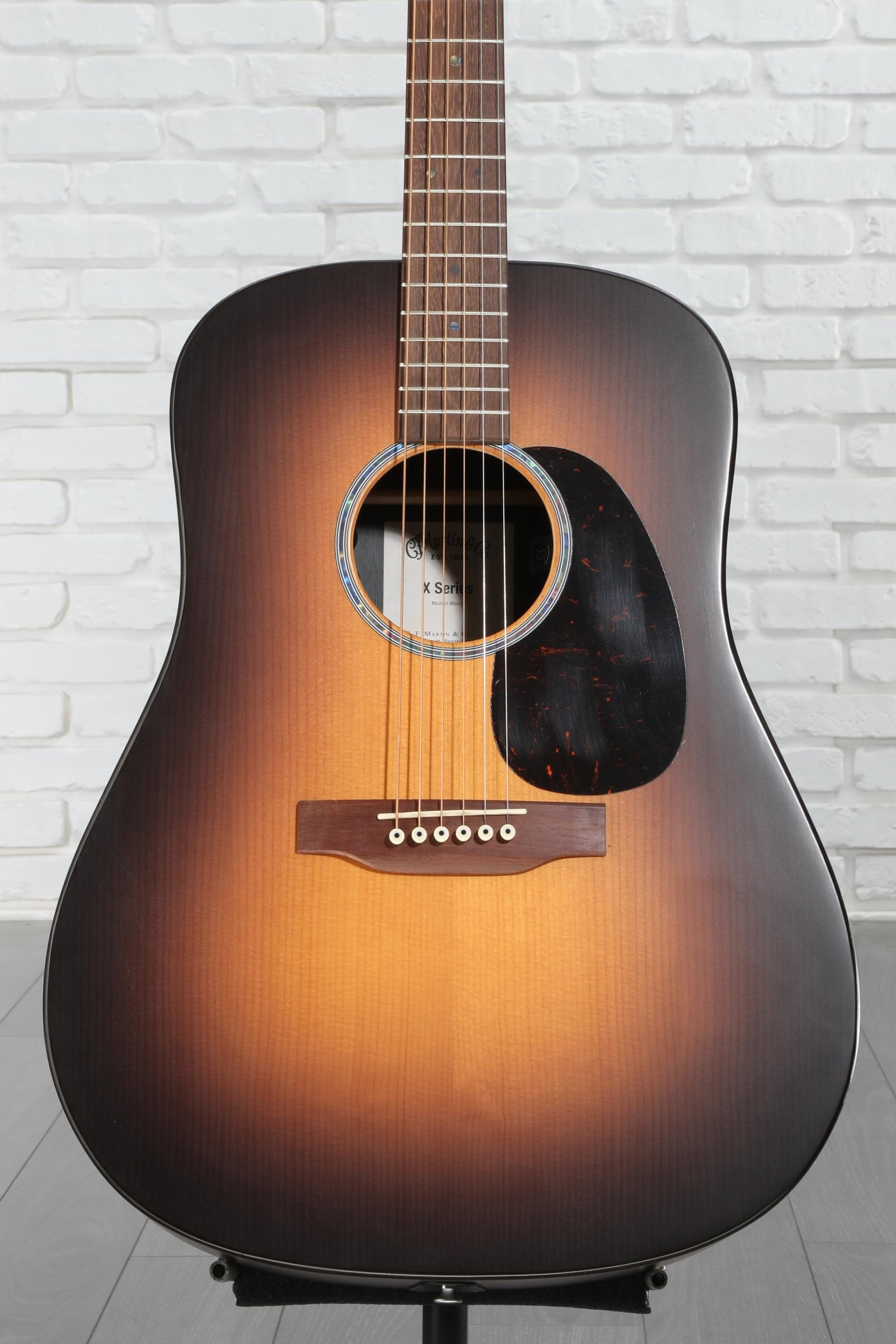 Martin D-X2E Dreadnought Acoustic-electric Guitar - Ziricote Burst