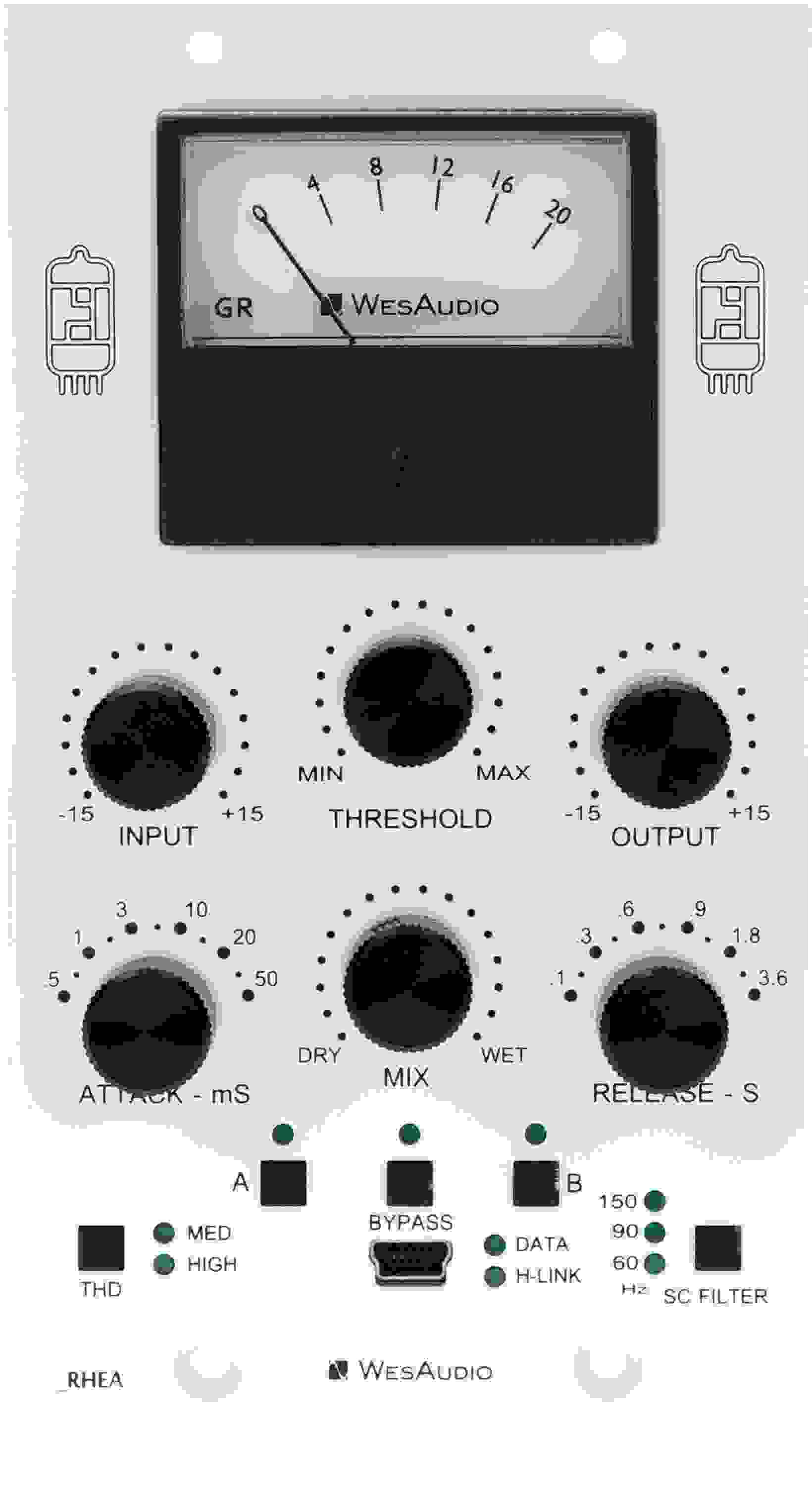WesAudio RHEA NG500 500 Series Stereo Vari-Mu Tube Compressor