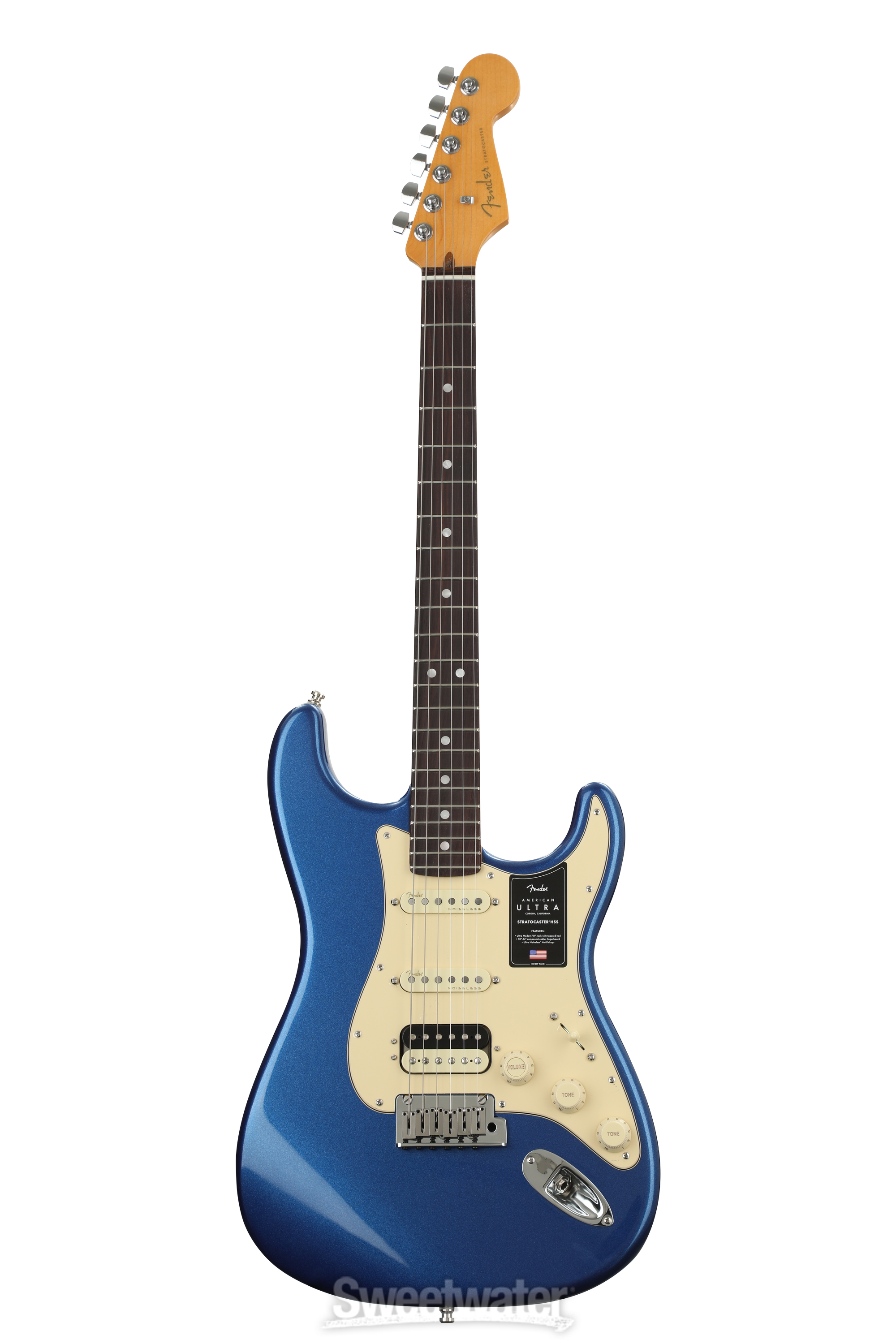 Fender American Ultra Stratocaster HSS - Cobra Blue with Fender American Ultra Stratocaster HSS - Cobra Blue with