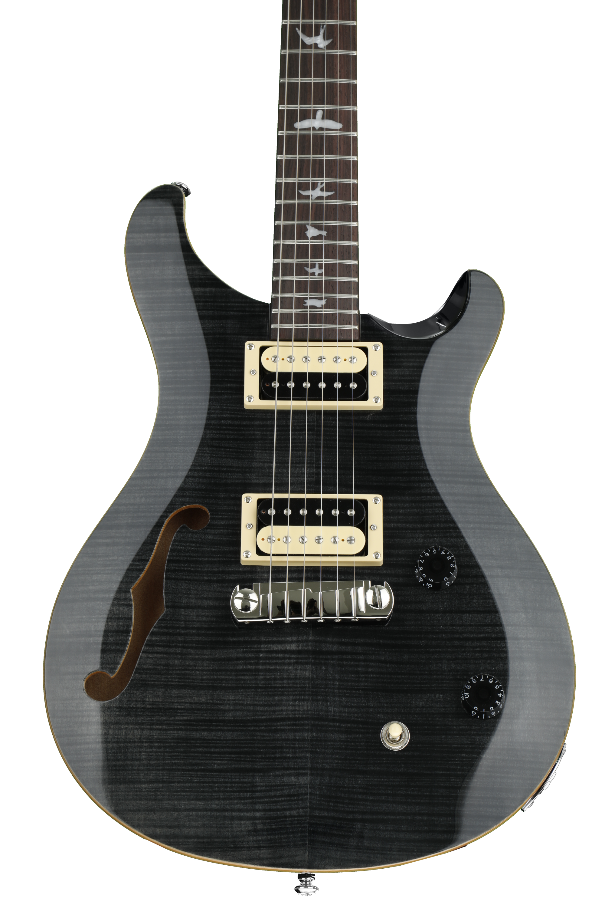 PRS SE Custom 22 Semi-hollow - Gray Black | Sweetwater