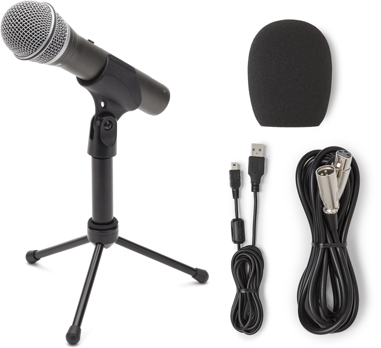 Samson Q2U Dynamic USB Microphone Recording and Podcasting Pack