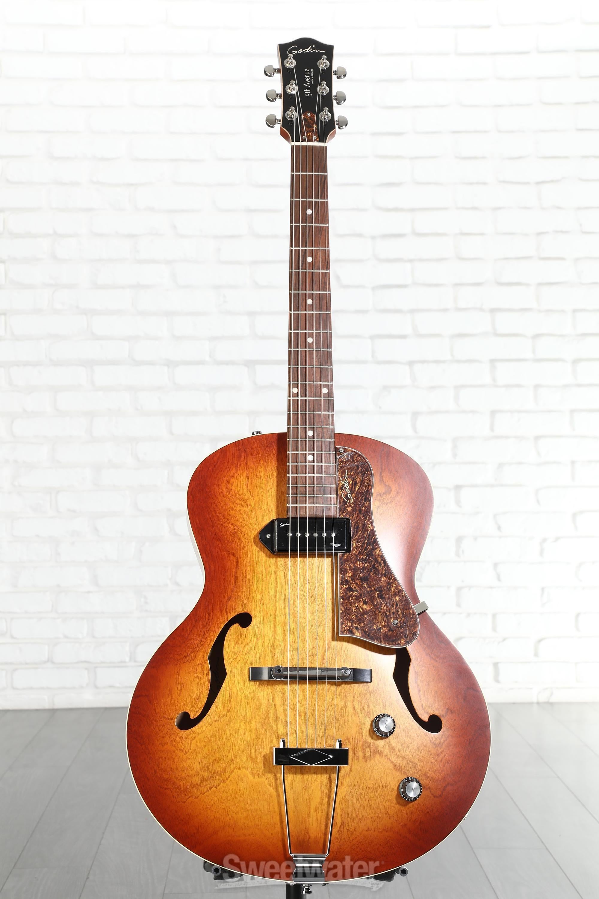 Godin 5th Avenue Kingpin Hollowbody Electric Guitar - Cognac Burst