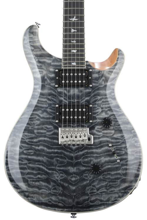 PRS SE Custom 24 Electric Guitar - Quilt Charcoal, Sweetwater