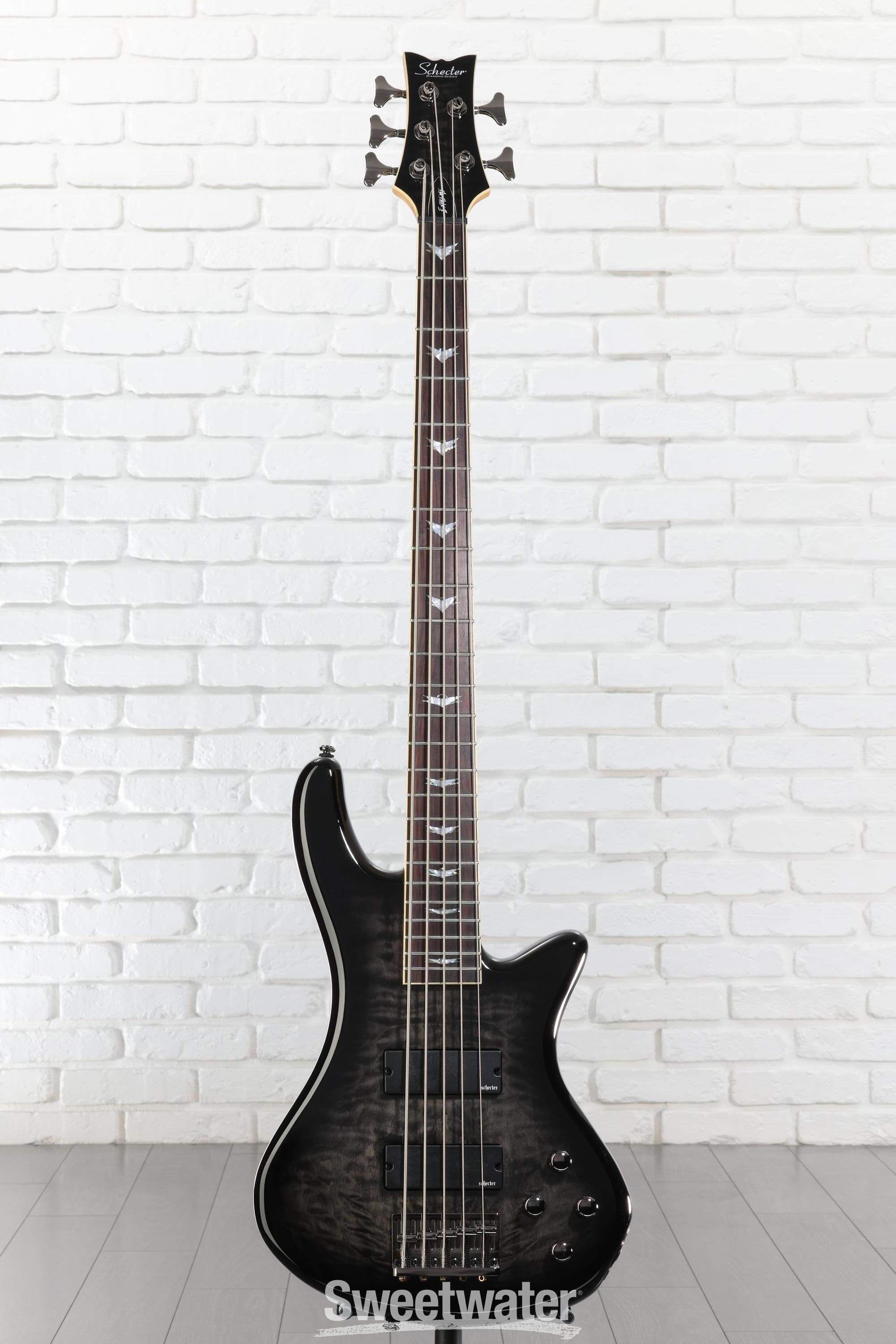 Schecter Stiletto Extreme 5 Bass Guitar - See-Thru Black | Sweetwater