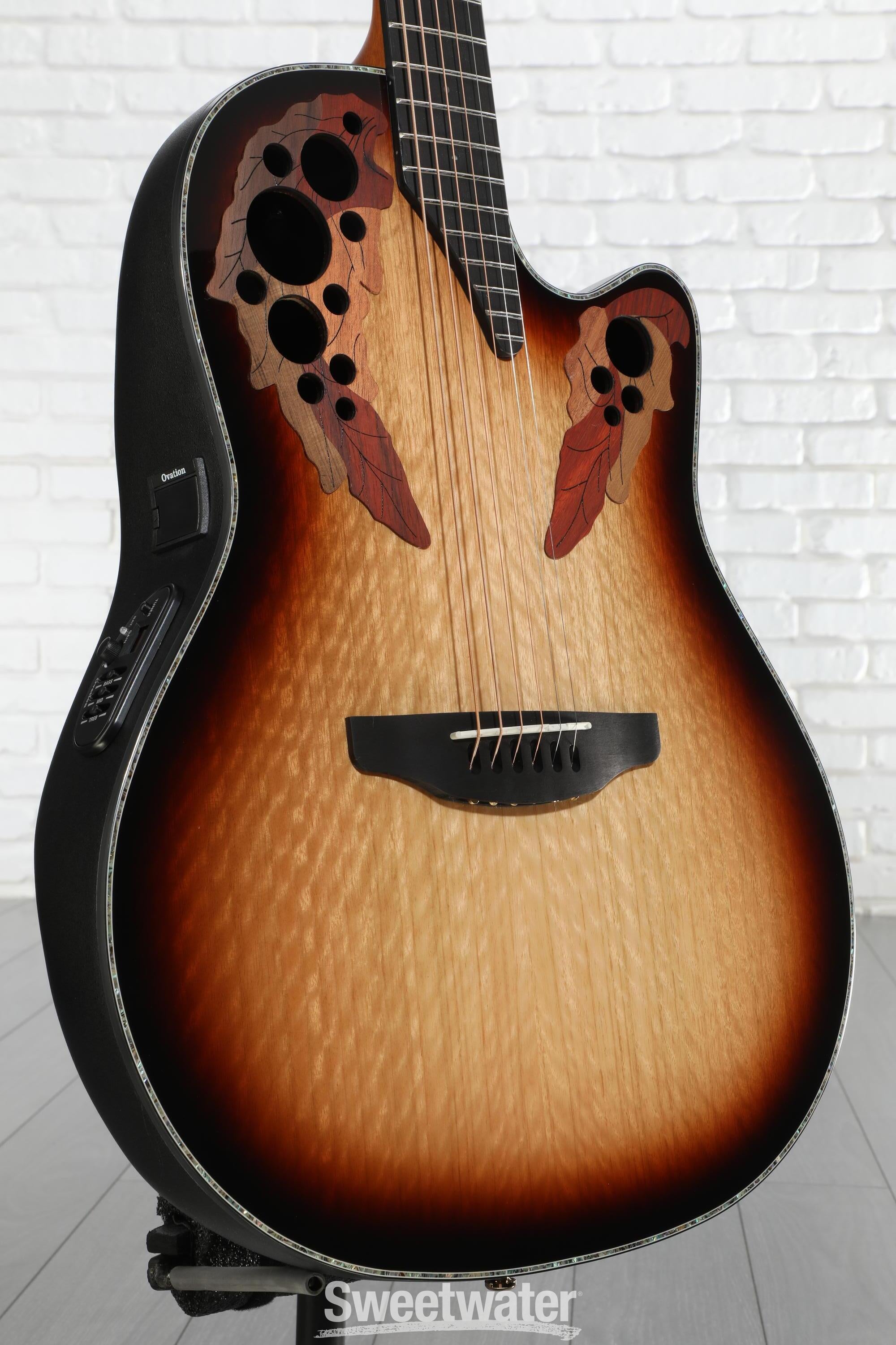 Ovation Celebrity Exotic Mid-depth E-Acoustic Guitar - Sunburst