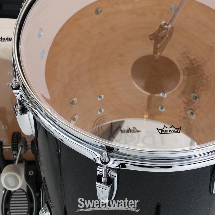 Ludwig Classic Maple Fab 3-piece Shell Pack - Hybrid Black Sparkle