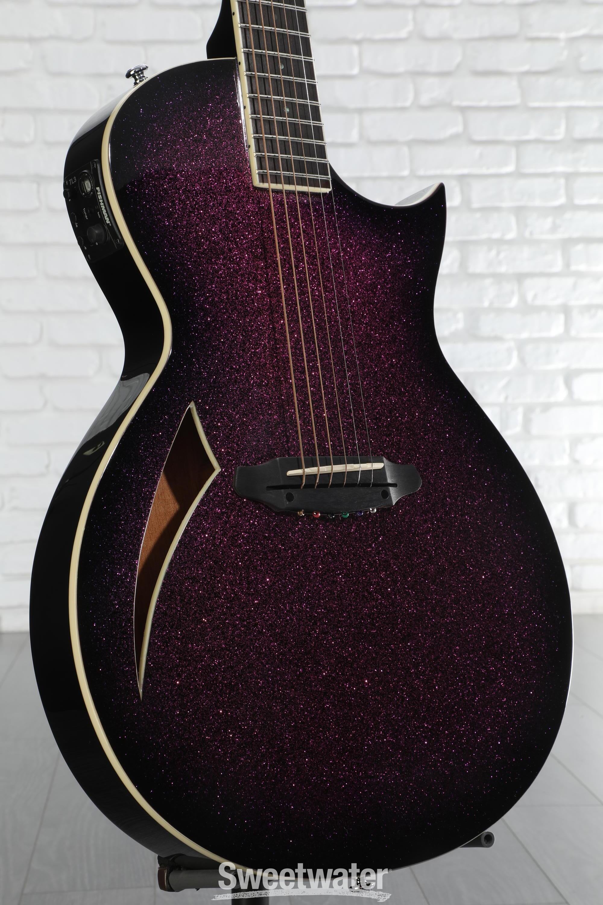 ESP LTD TL-6 Acoustic-electric Guitar - Purple Sparkle Burst