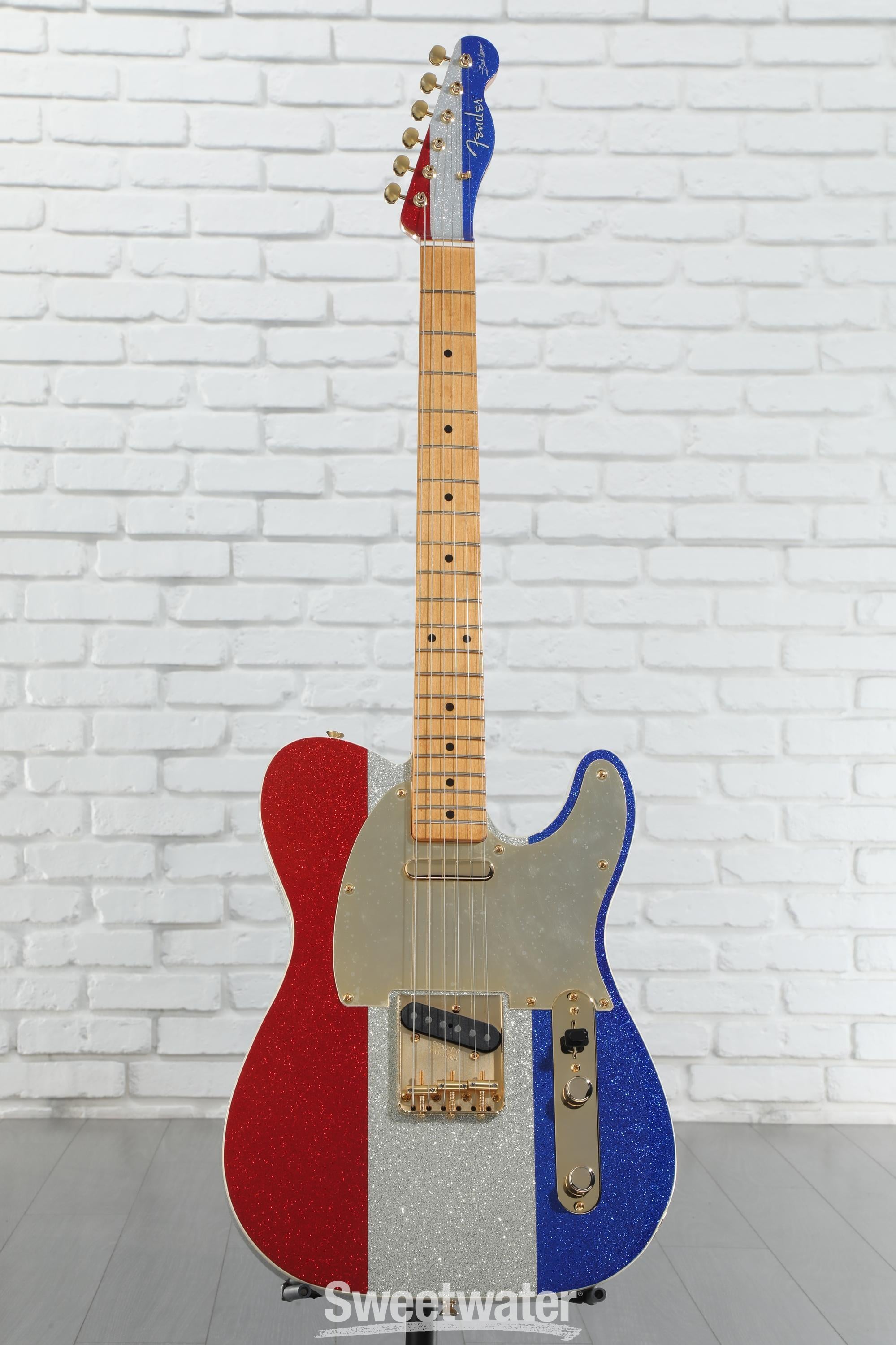 ⭐︎Fender/Telecaster⭐︎ Fender Buck Owens Telecaster Electric Guitar - Red, Silver