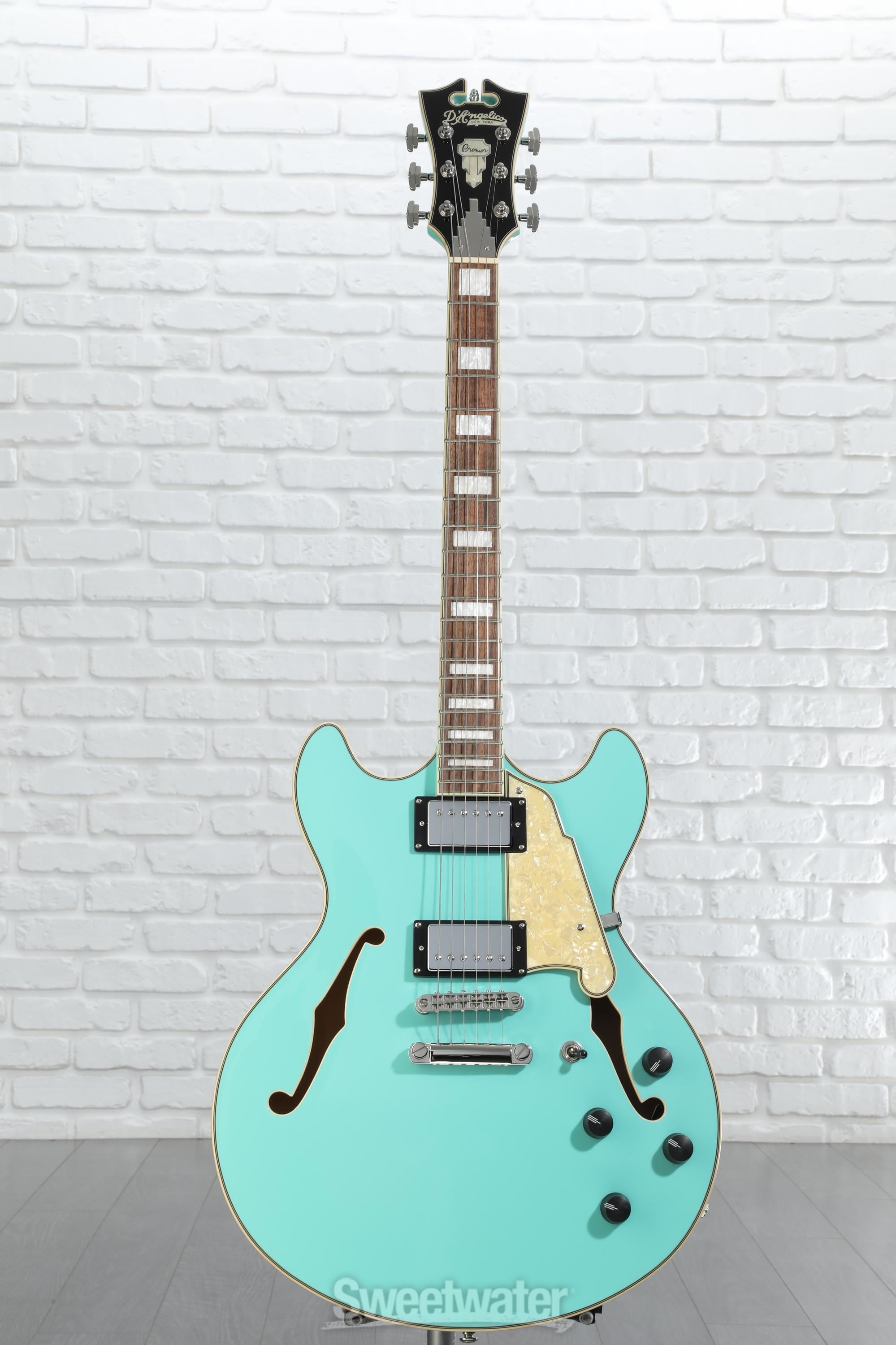 D'Angelico Premier DC Electric Guitar - Surf Green with