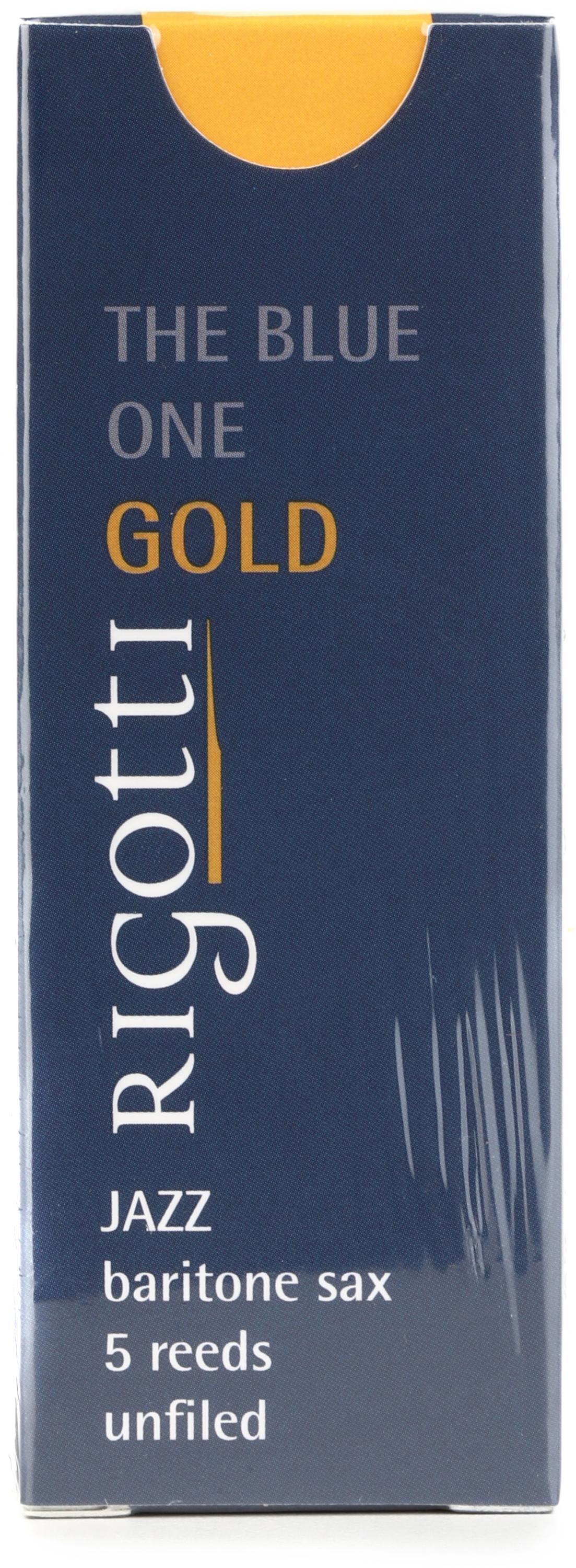 Rigotti RG5.JSB Gold Jazz Baritone Saxophone Reeds - 3 Strong (5-pack ...