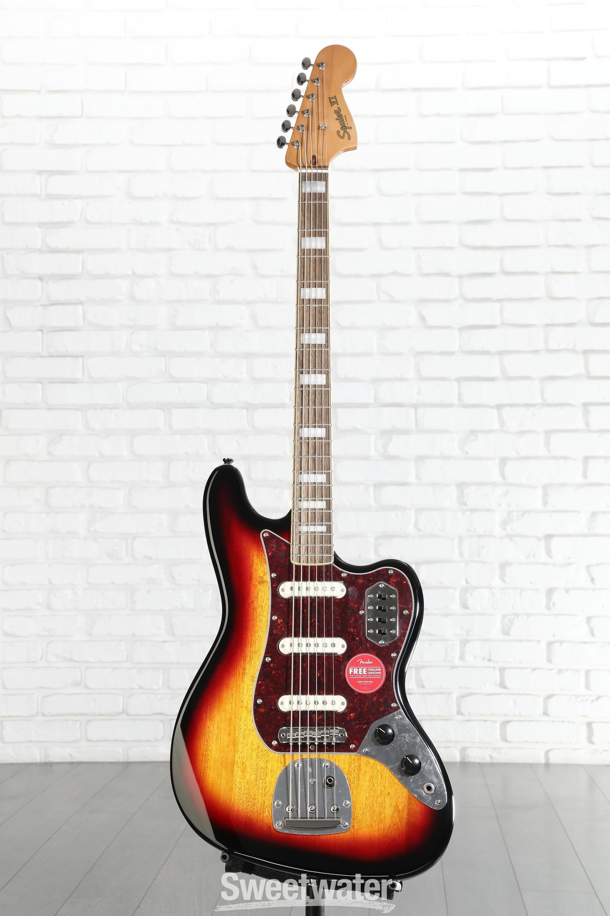 Squier Classic Vibe Bass VI Guitar - 3-tone Sunburst | Sweetwater