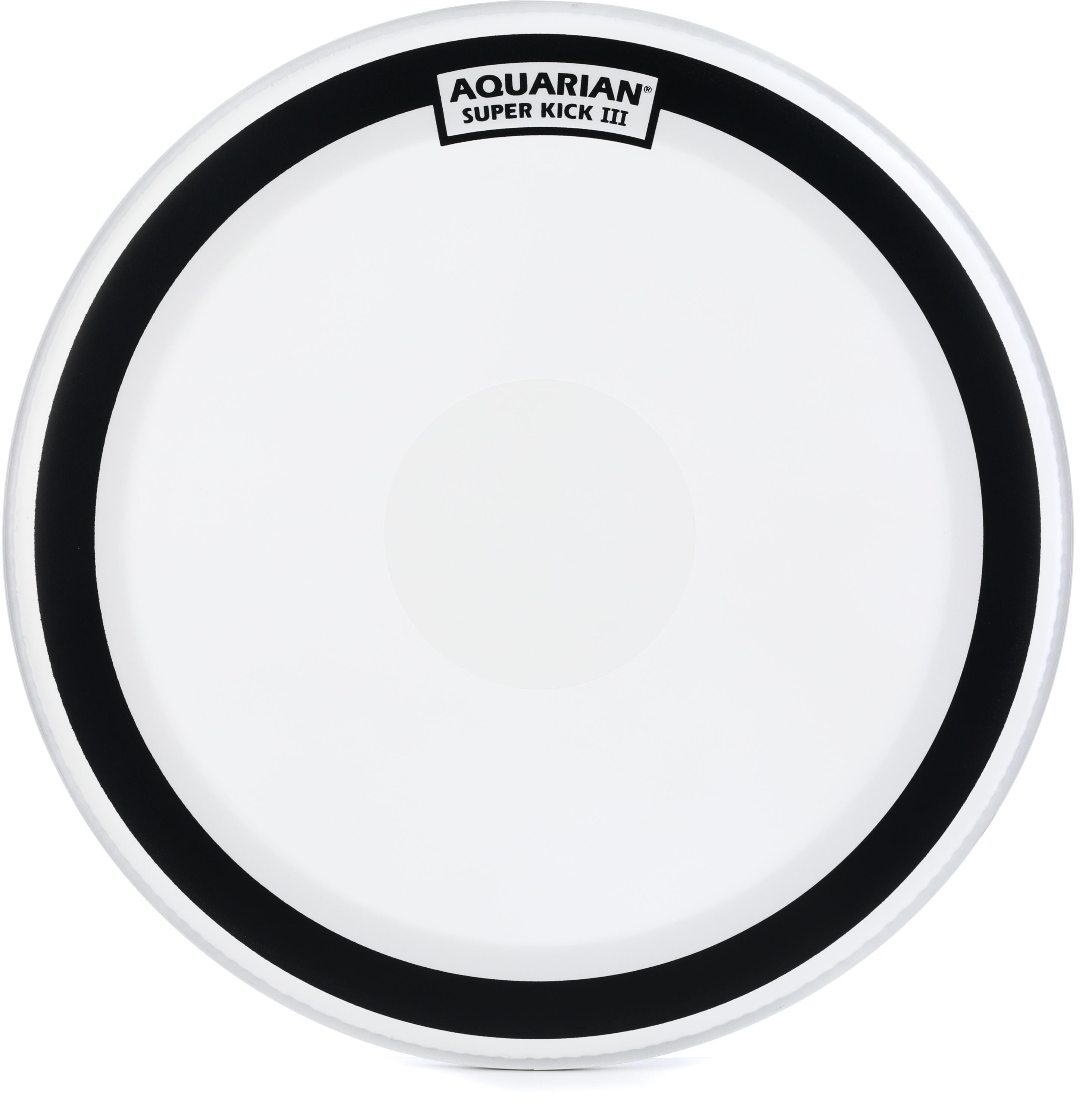 Aquarian Superkick 3 Coated White Bass Drumhead - 22 inch | Sweetwater