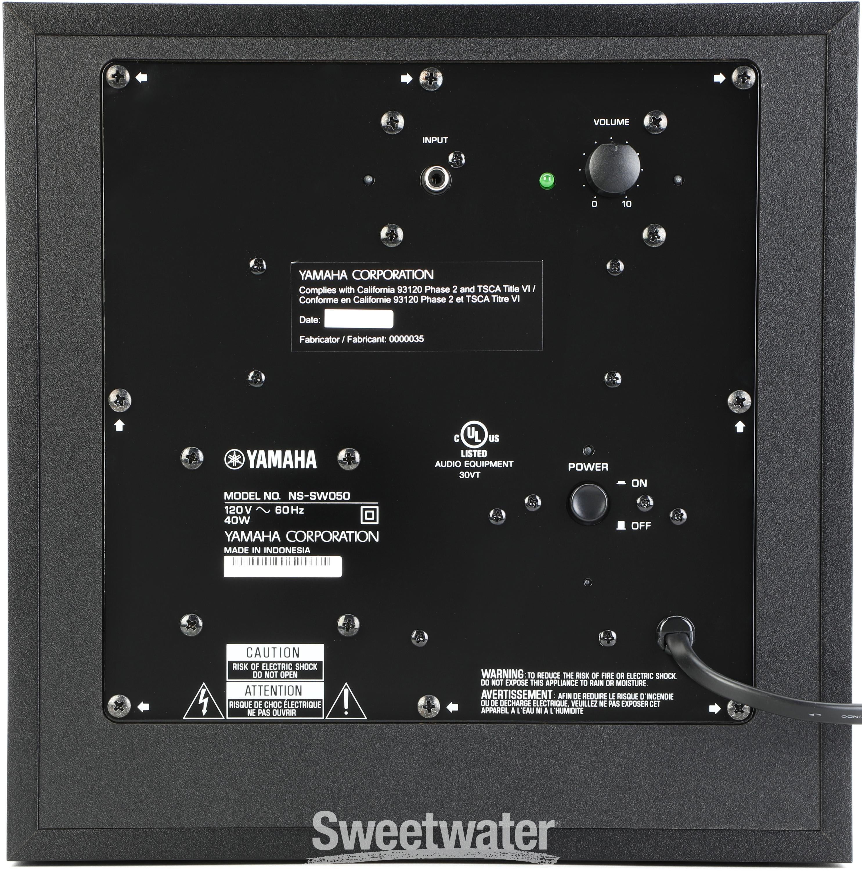 Yamaha NS-SW050BL 8-inch 100-watt Subwoofer - Black | Sweetwater