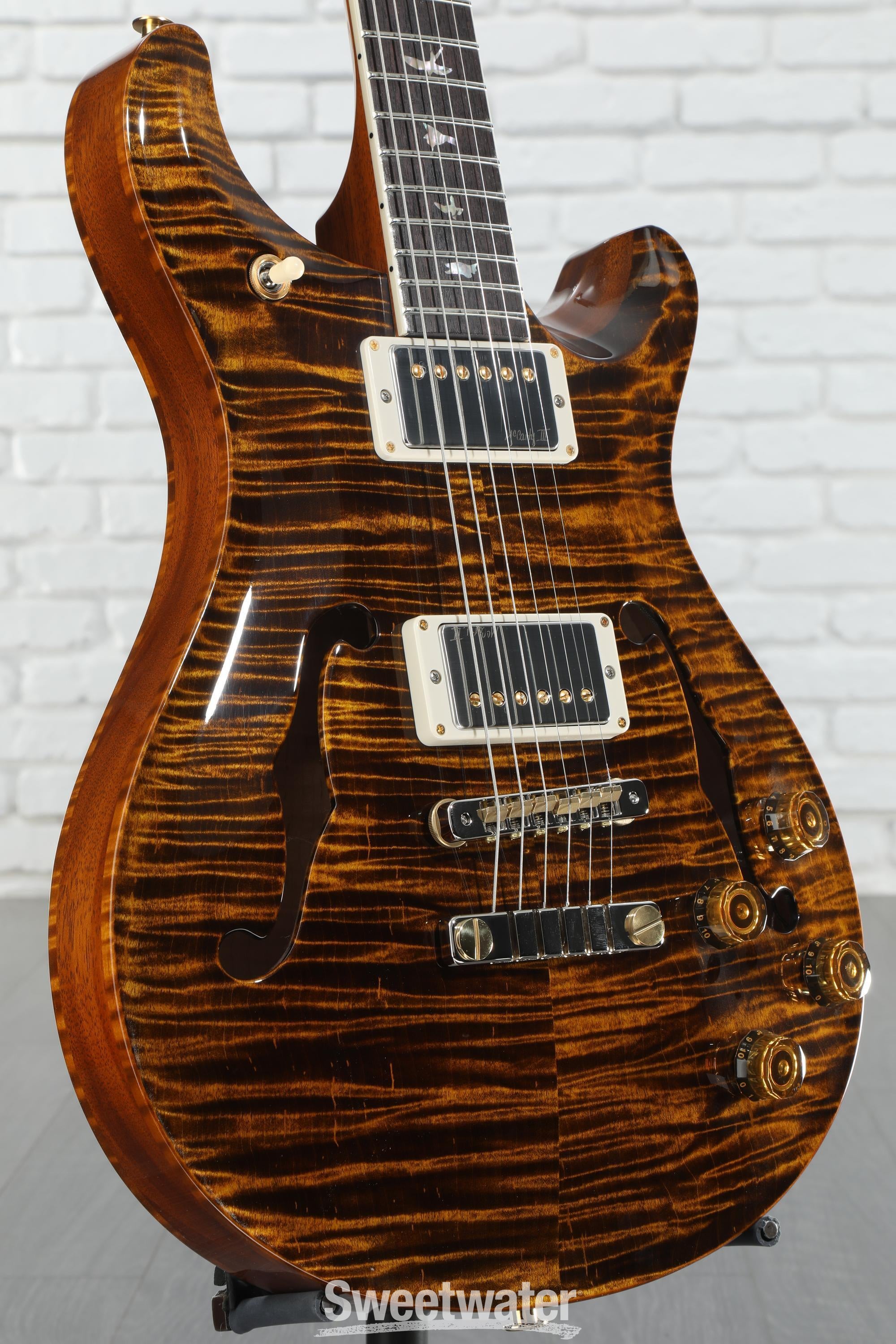PRS McCarty 594 Hollowbody II 10-Top Electric Guitar - Black Gold