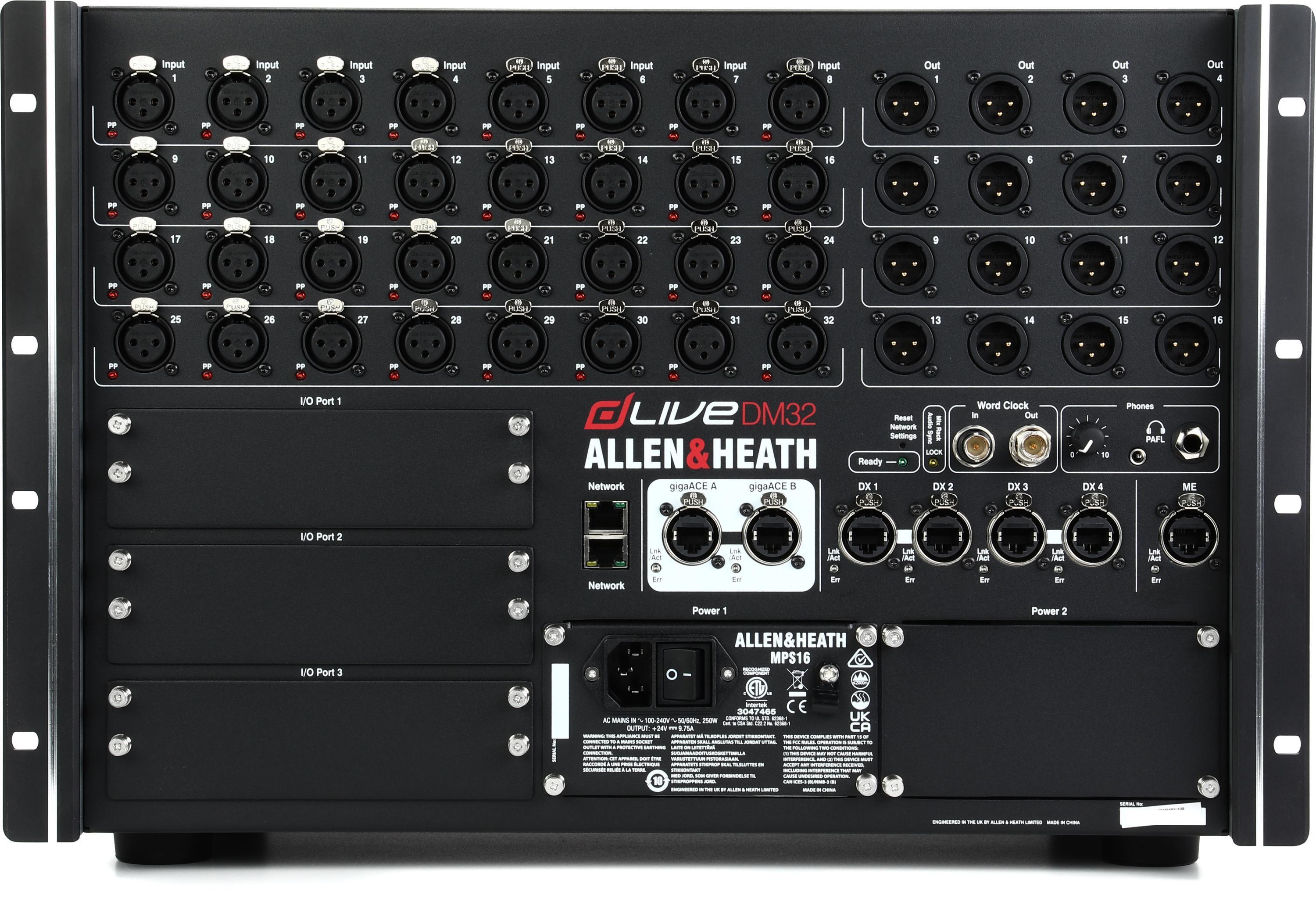 Allen & Heath dLive DM32 32-input MixRack | Sweetwater