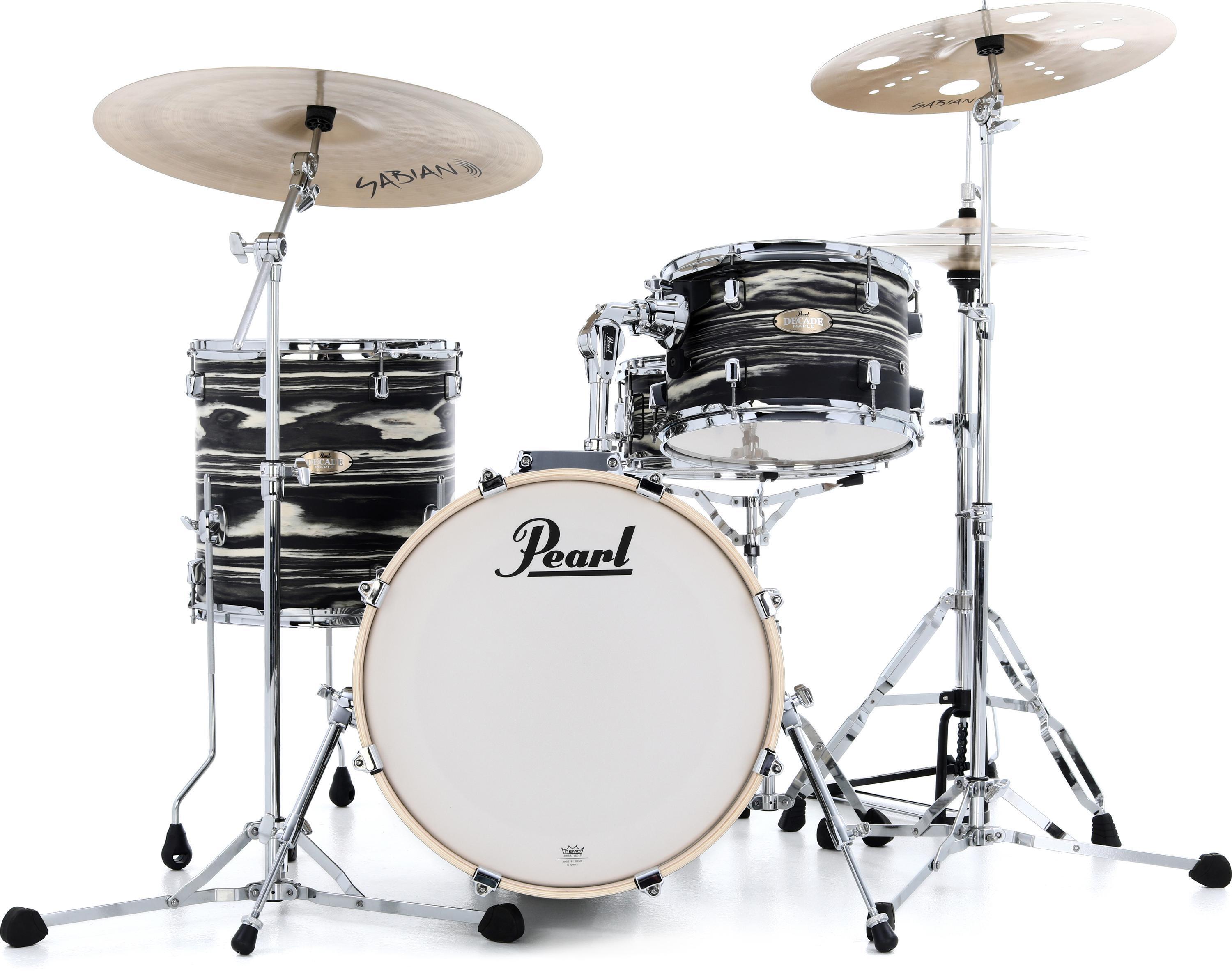 Pearl Decade Maple 7-piece Shell Pack - Black Satin Marble