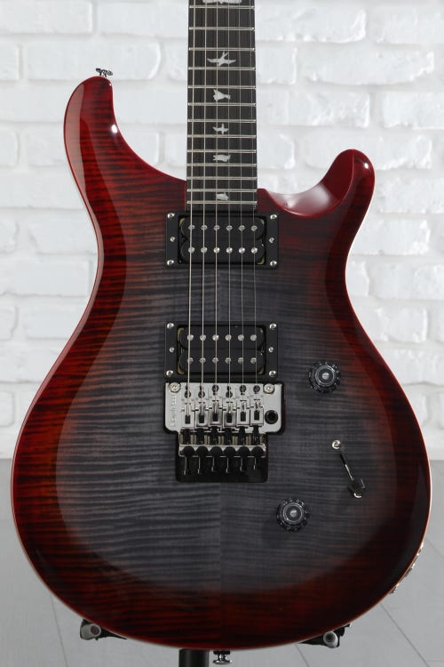 PRS SE Custom 24 Floyd Electric Guitar - Charcoal Cherry Burst