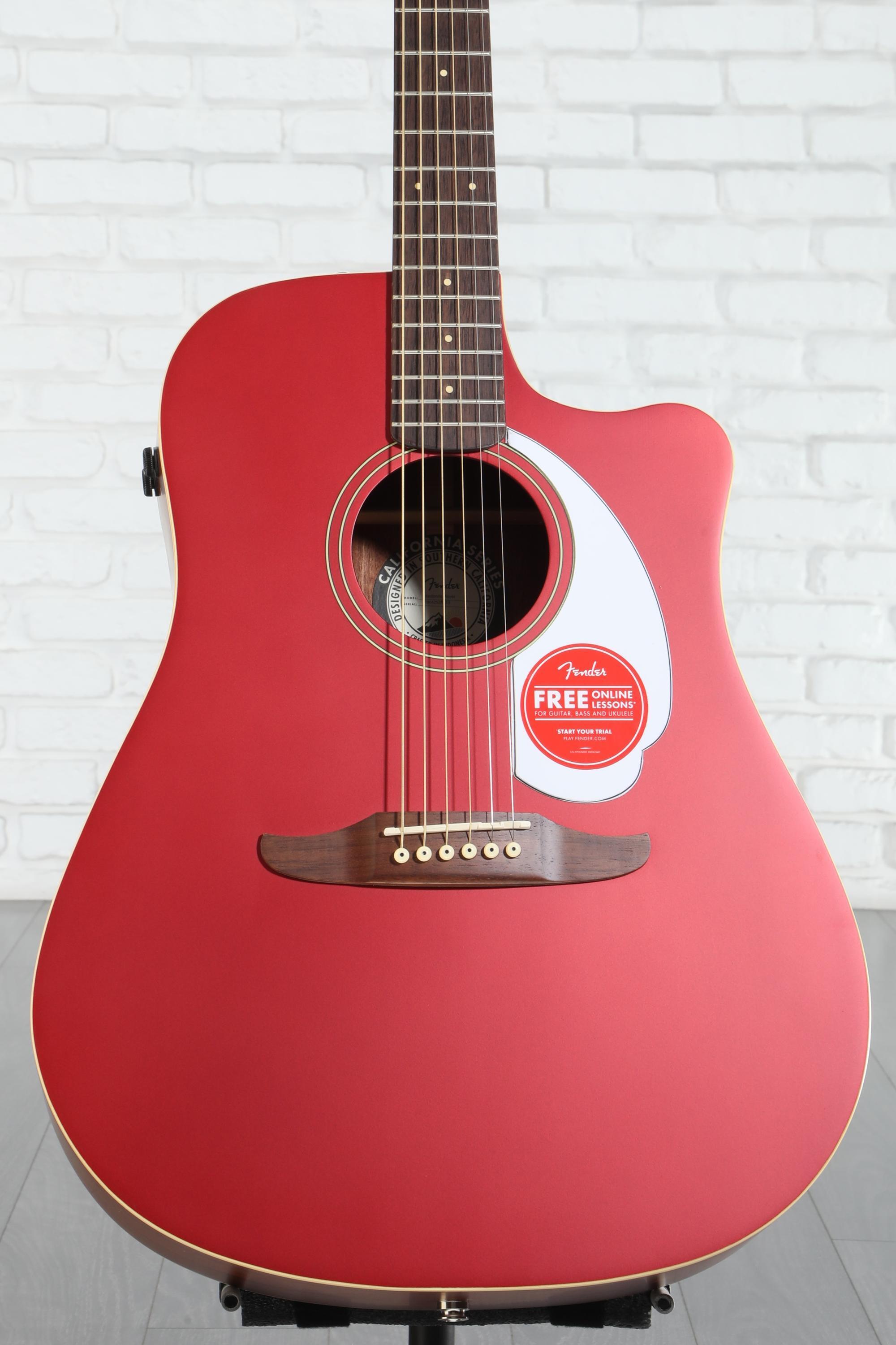 Fender Redondo Player Acoustic-electric Guitar - Candy Apple Red