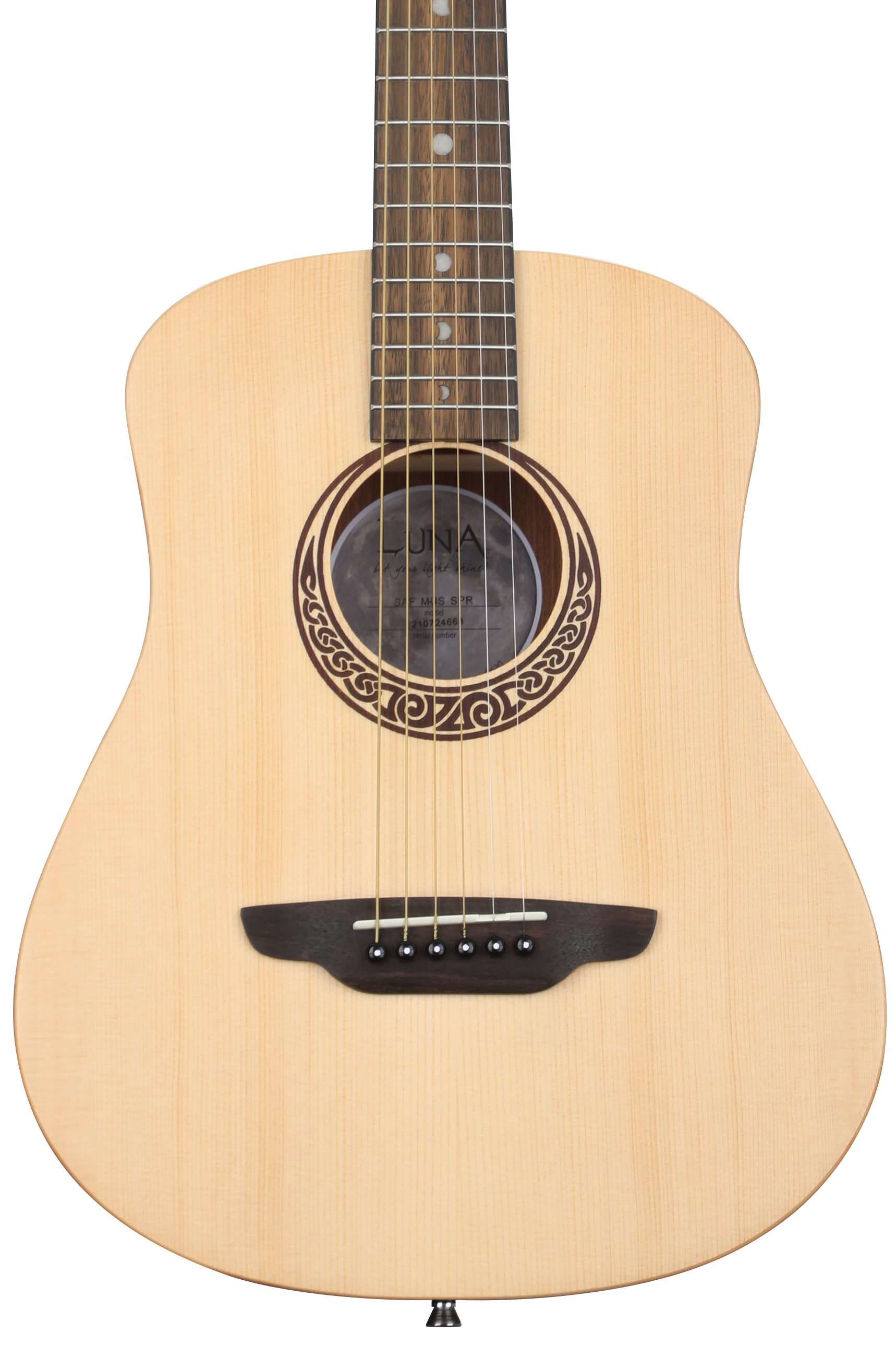 Luna Safari Muse Spruce Travel Guitar Satin Natural Sweetwater