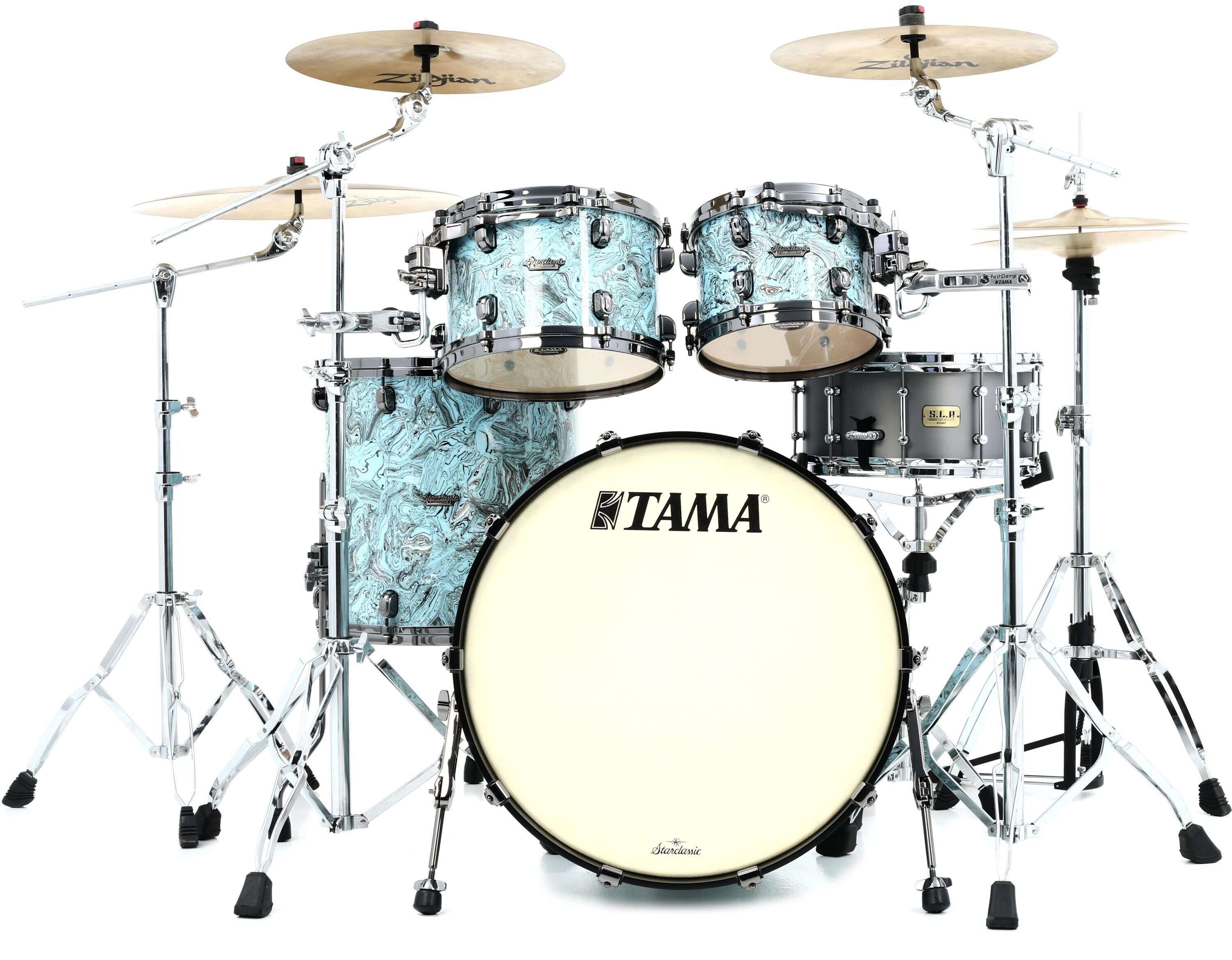 Tama Starclassic Maple MR42TZBNSSLW 4-piece Shell Pack - Sky Blue Swirl  with Black Nickel Hardware