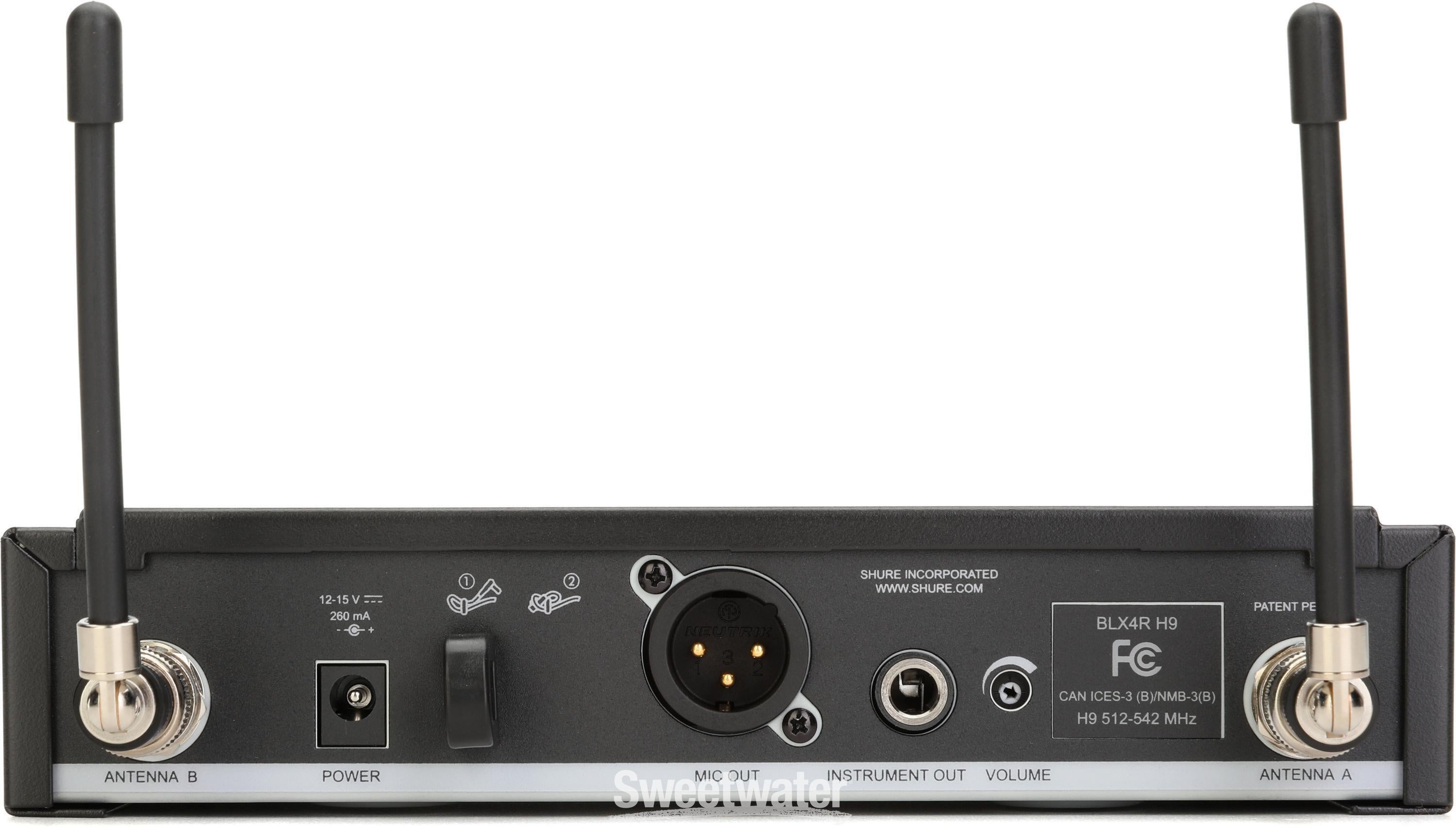 Shure BLX14R/MX53 Wireless Headworn Microphone System - H9 Band